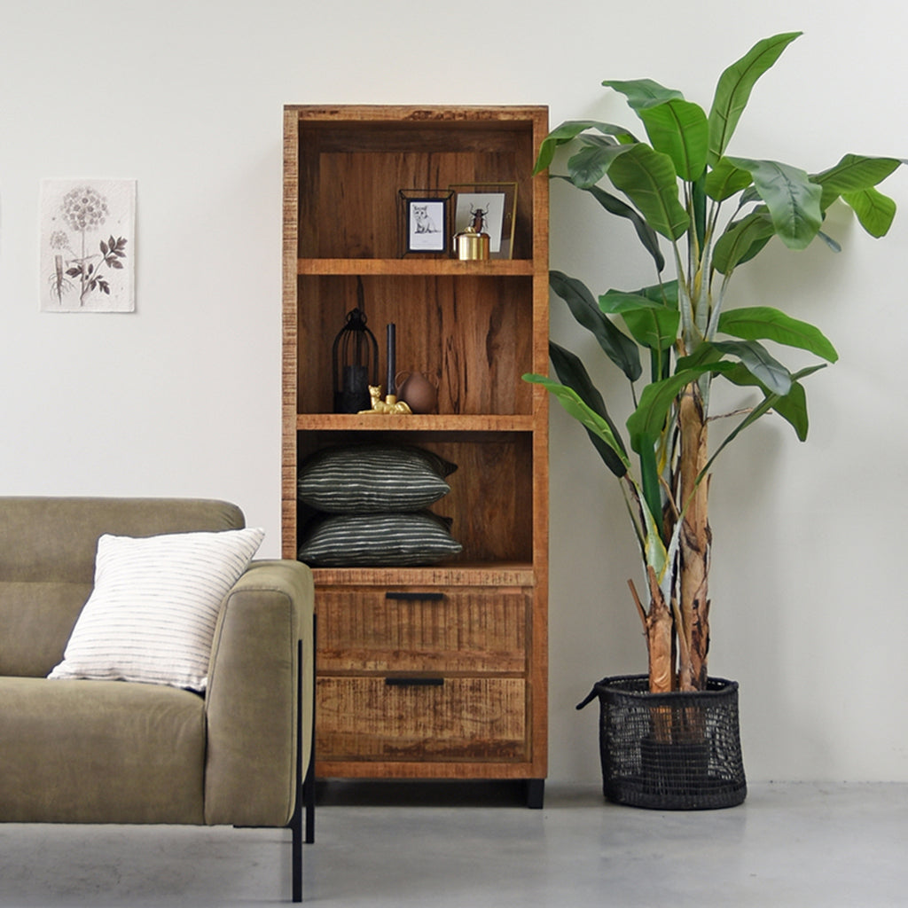 LABEL51 Boekenkast Glasgow - Ruw - Mangohout