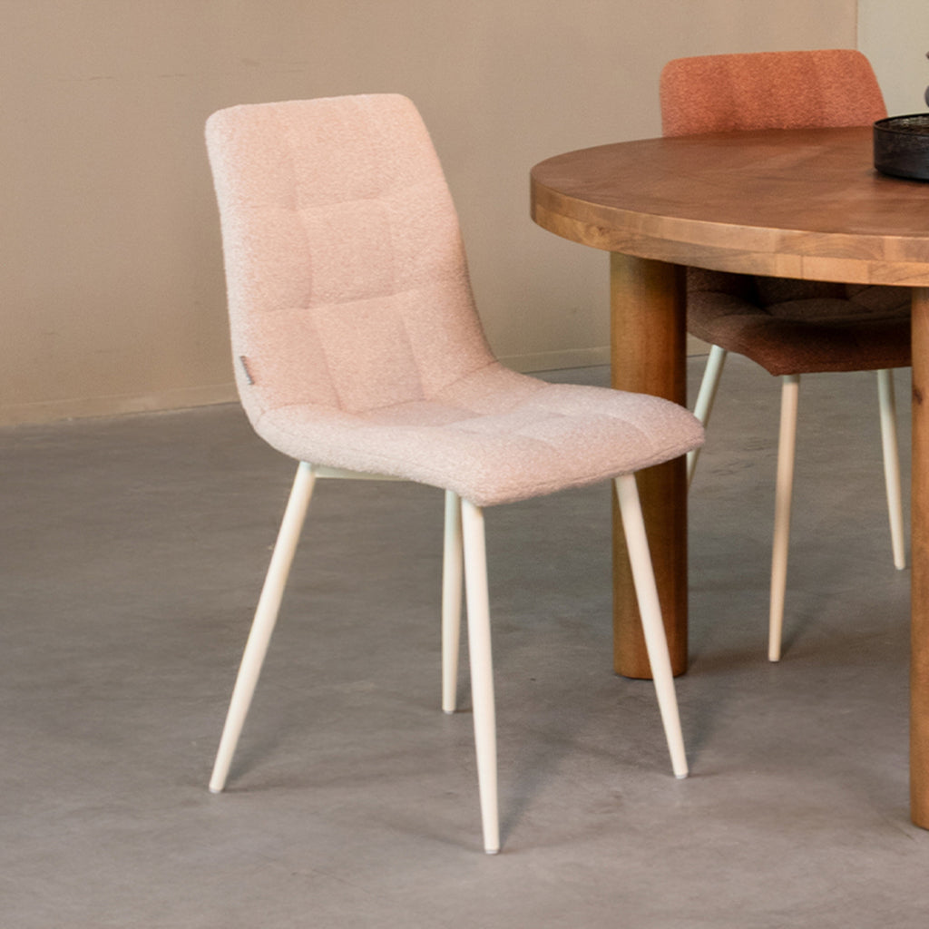 LABEL51 Eetkamerstoel Nino - Naturel - Boucle