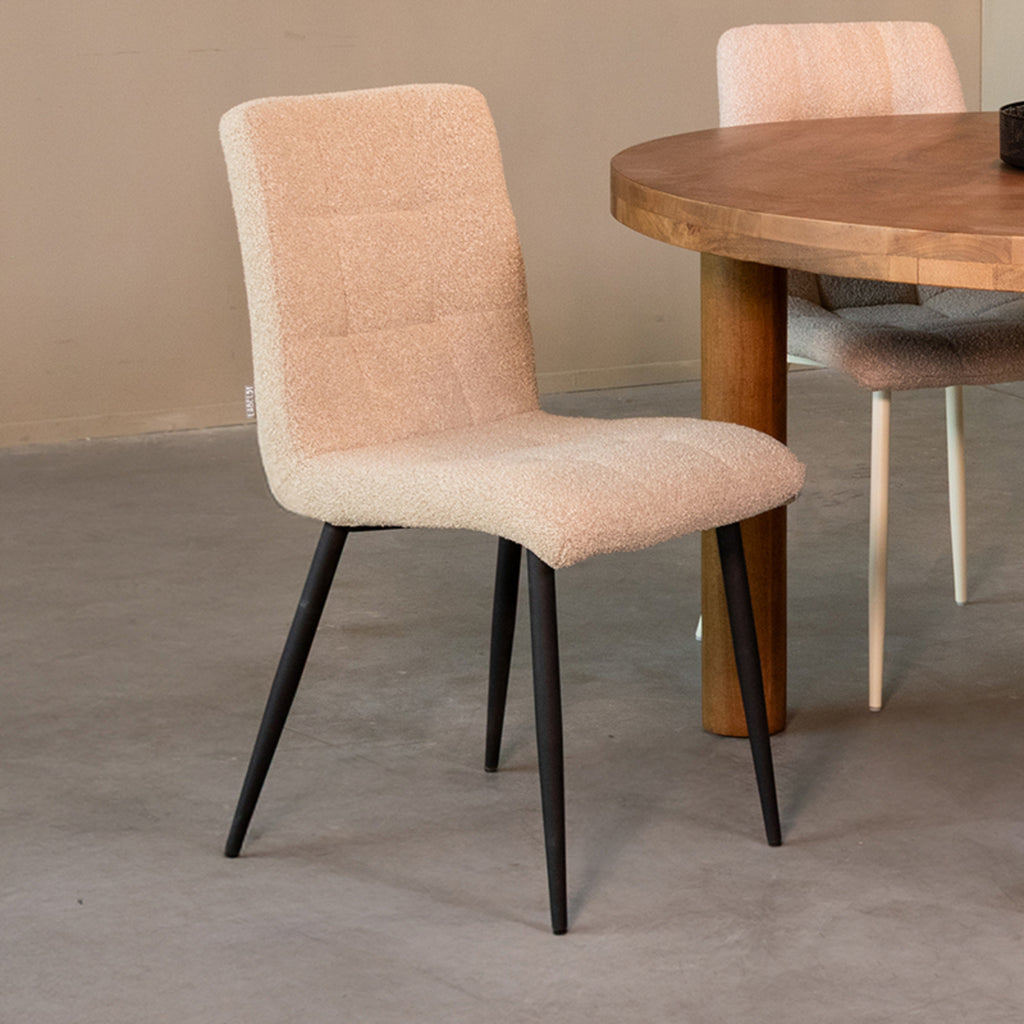 LABEL51 Eetkamerstoel Sam - Zand - Boucle