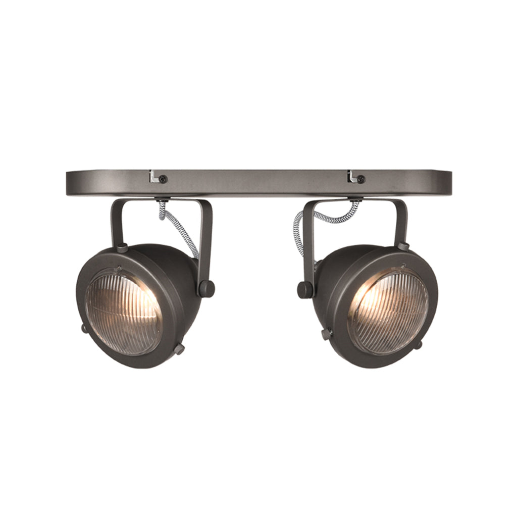 LABEL51 Spot Moto led - Verbrand Staal - Metaal - 2 Lichts