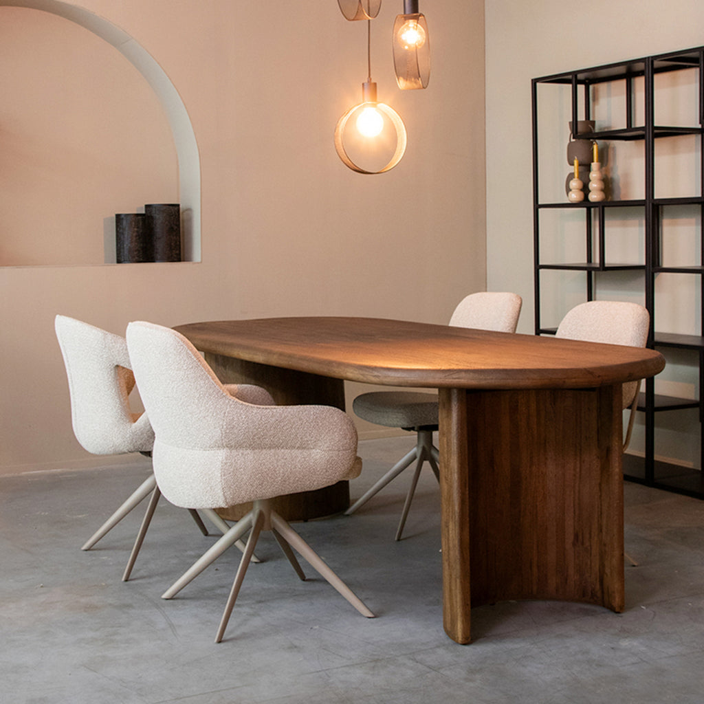 LABEL51 Eetkamertafel Vito - Espresso - Mangohout - 240 cm