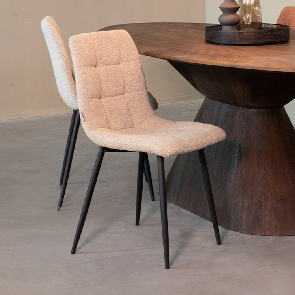 Eetkamerstoel Juul - Zand - Boucle