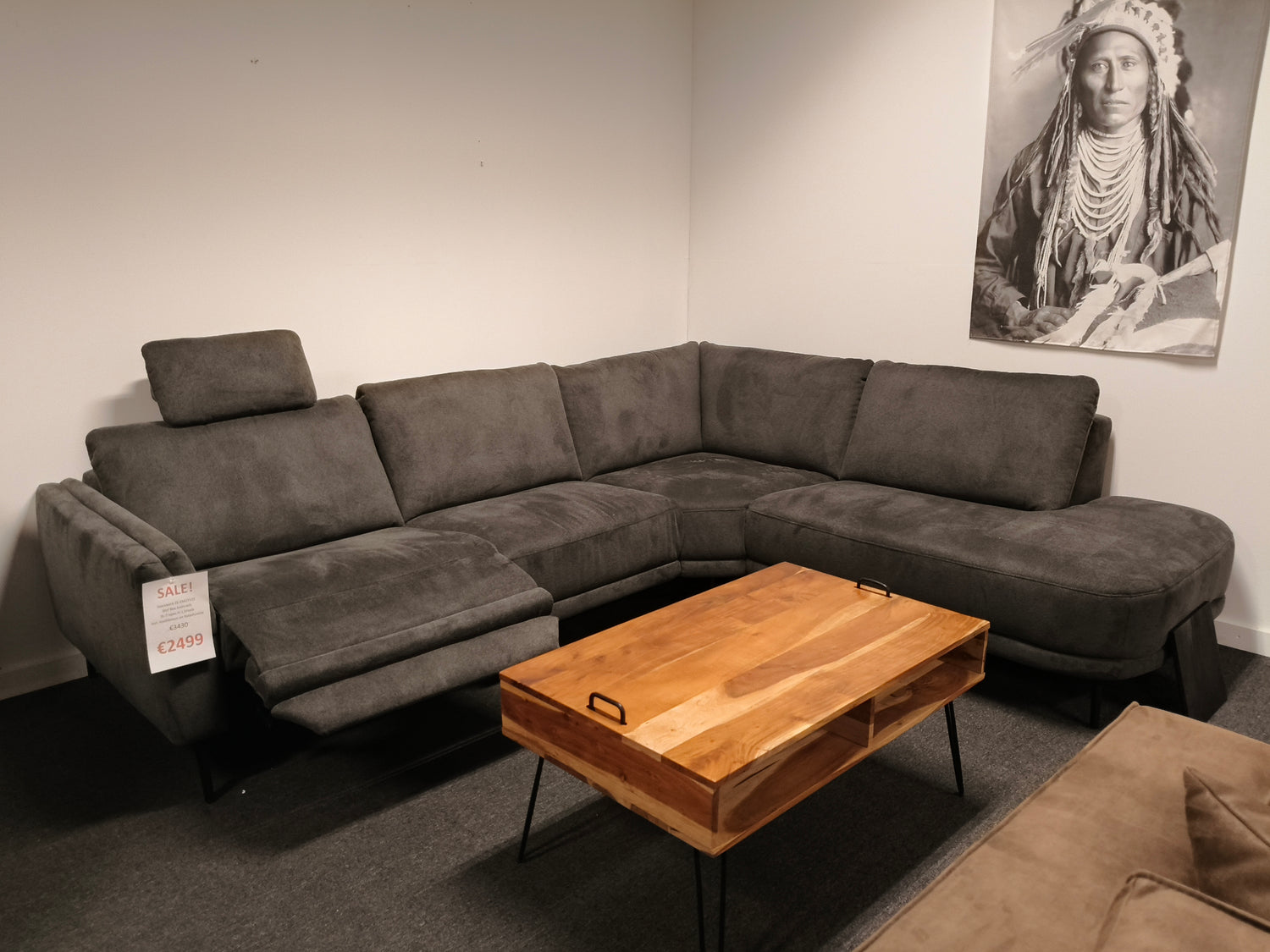 Polipol Hoekbank ZE-EM23125 - Bea Anthrazit - Incl. hoofdsteun en relaxfunctie