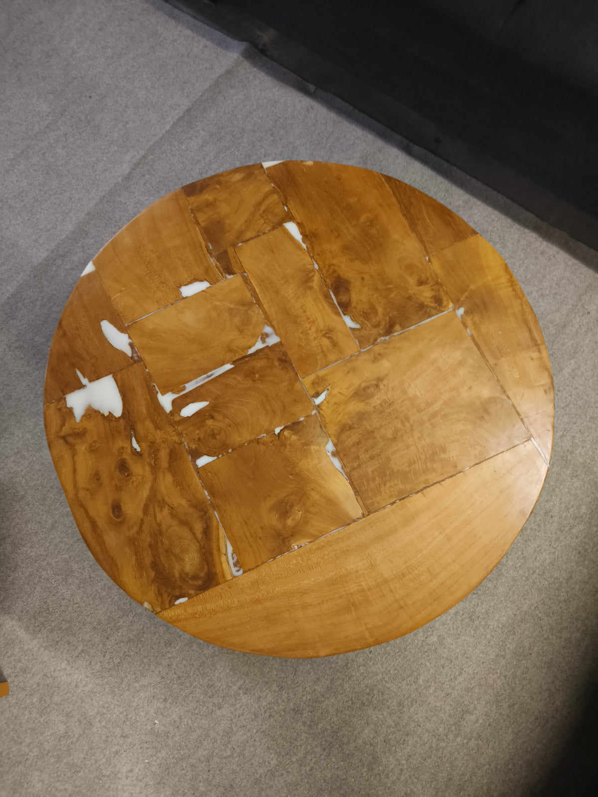 Salontafel Industrieel wit Ø75cm