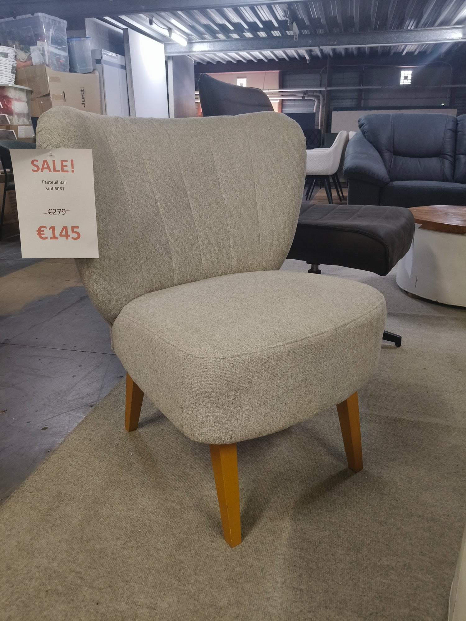 Fauteuil Bali - Stof 6081 naturel