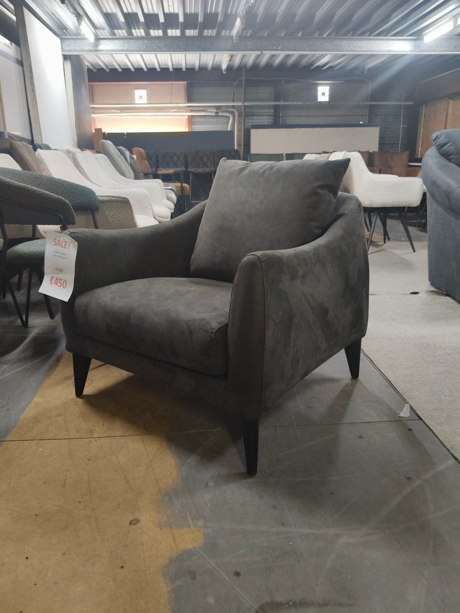 Fauteuil London - Lasso 13 Antraciet