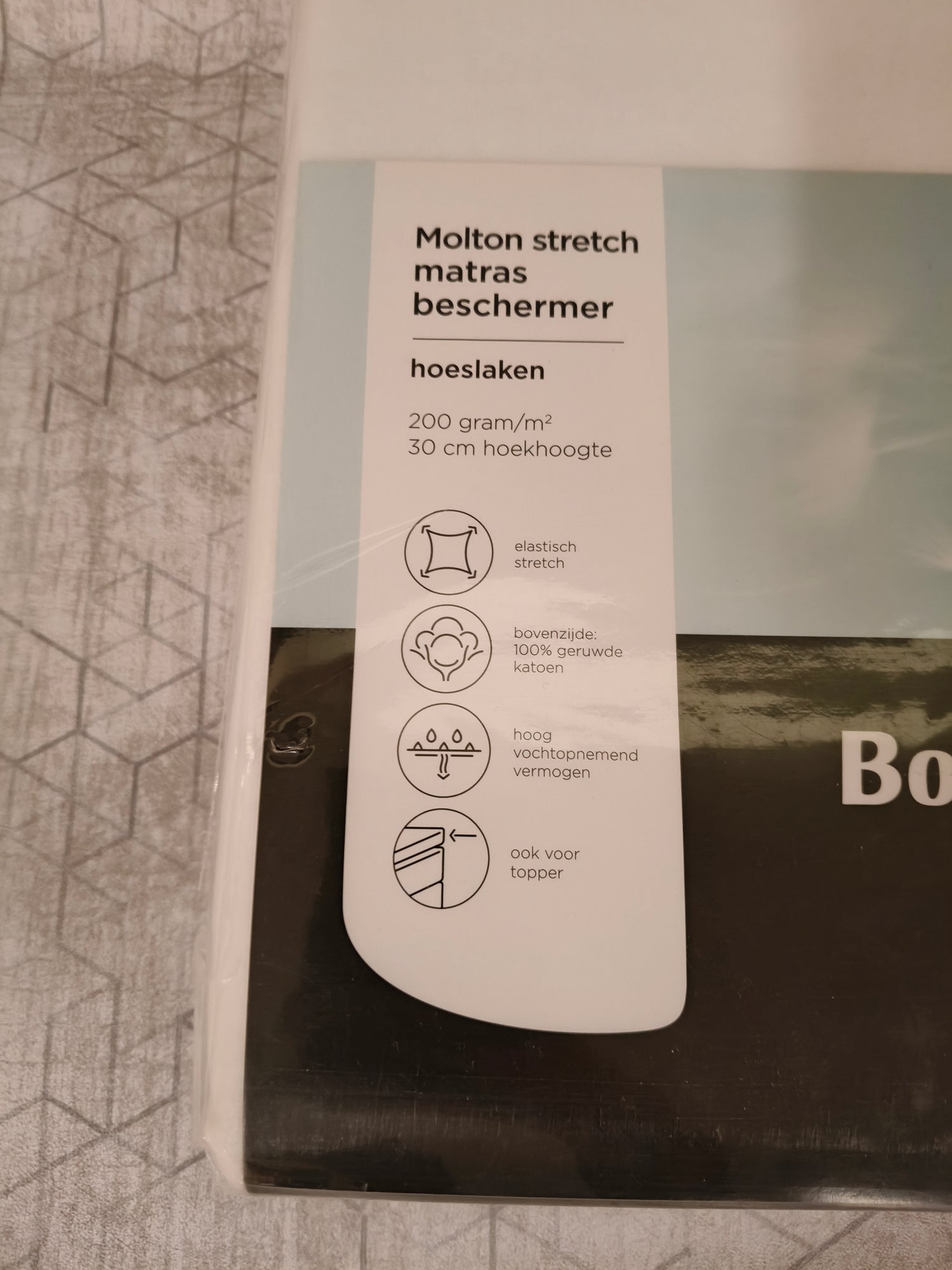 Bonnanotte Molton Stretch Matrasbeschermer – 80/100 x 200/220 cm – 200 grams