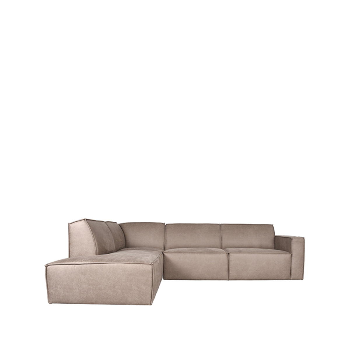 LABEL51 Bank Kay - Taupe - Microfiber - Ottomane + 2,5-Zits