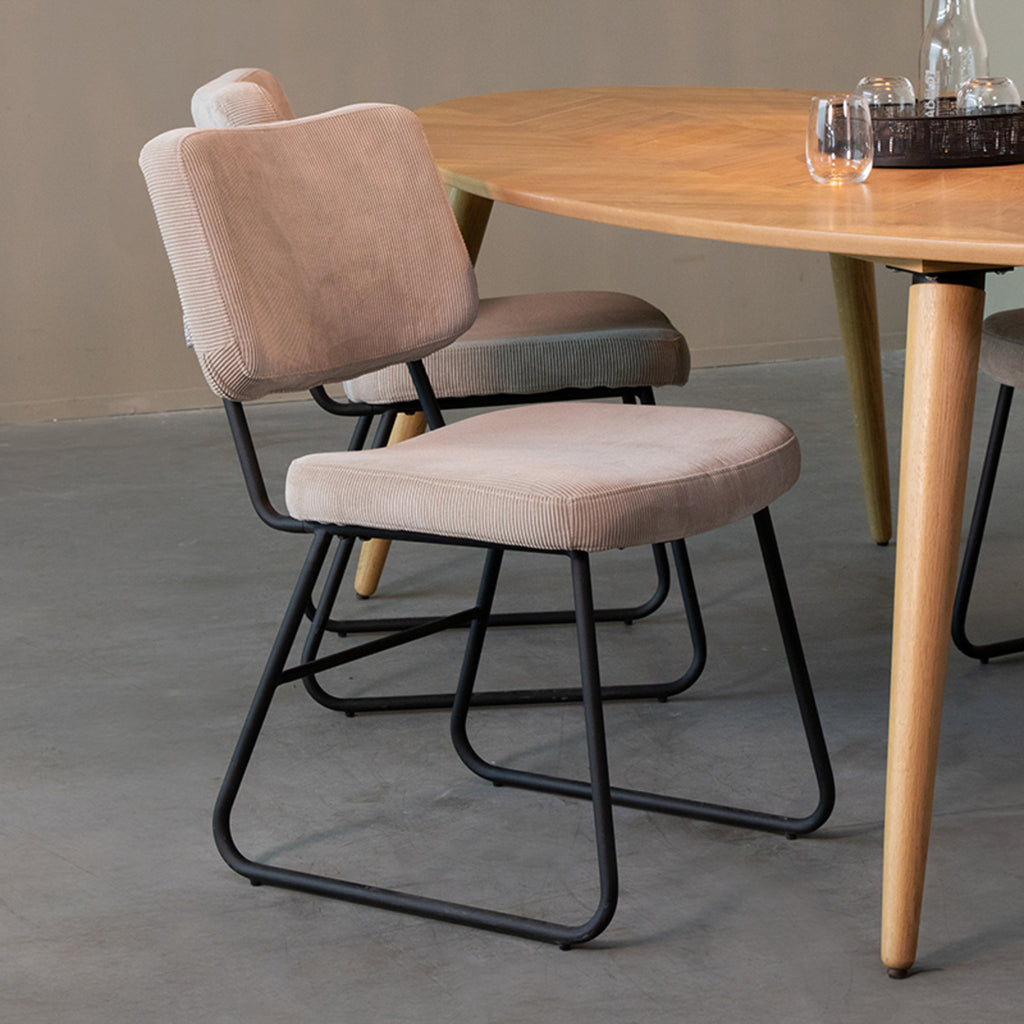 LABEL51 Eetkamerstoel Noah - Naturel - Boucle