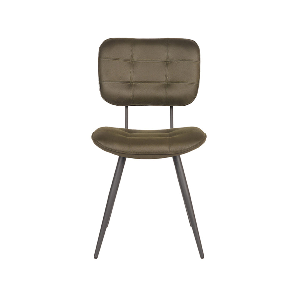LABEL51 Eetkamerstoel Gus - Legergroen - Microvezel