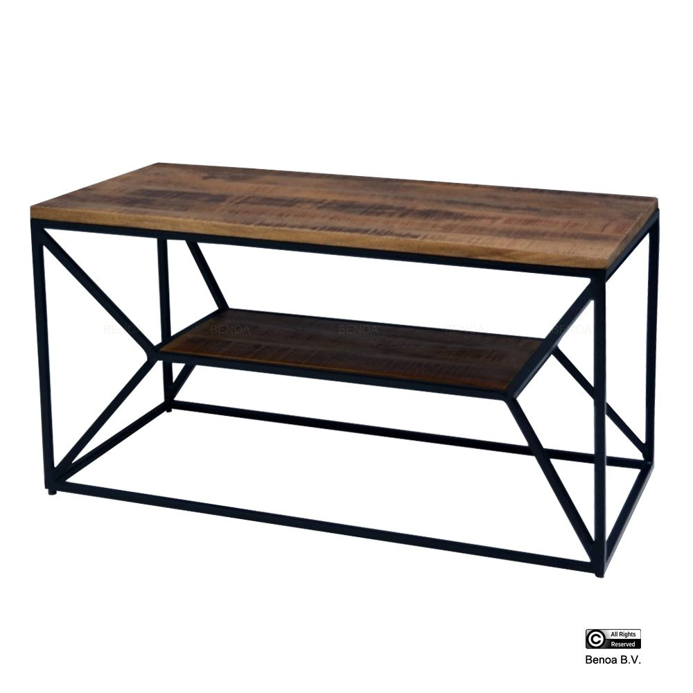 Coffee table rectangular with shelf