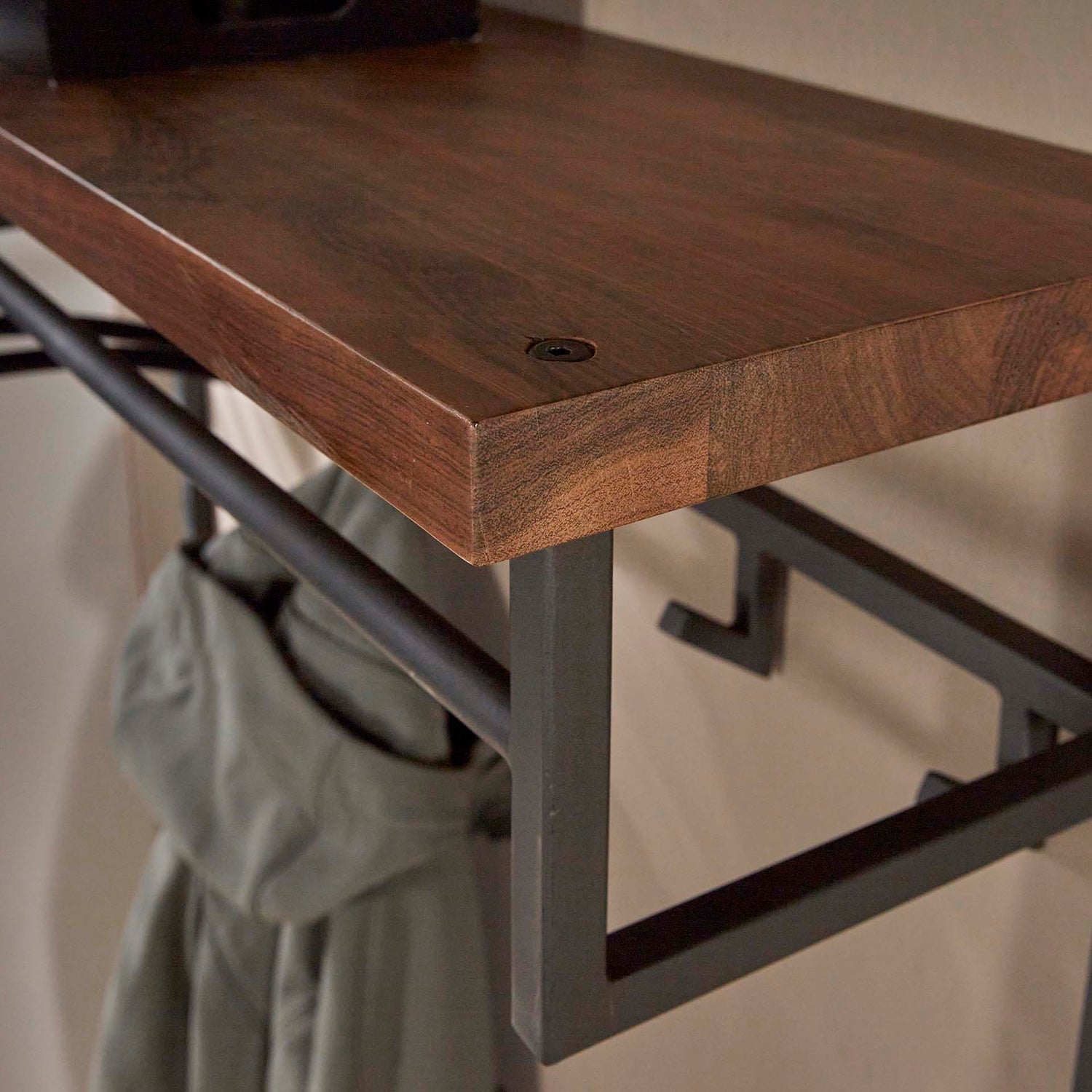 Kapstok Daytona met 12 haken hoedenplank - 100x30x80 cm - Naturel - Saja