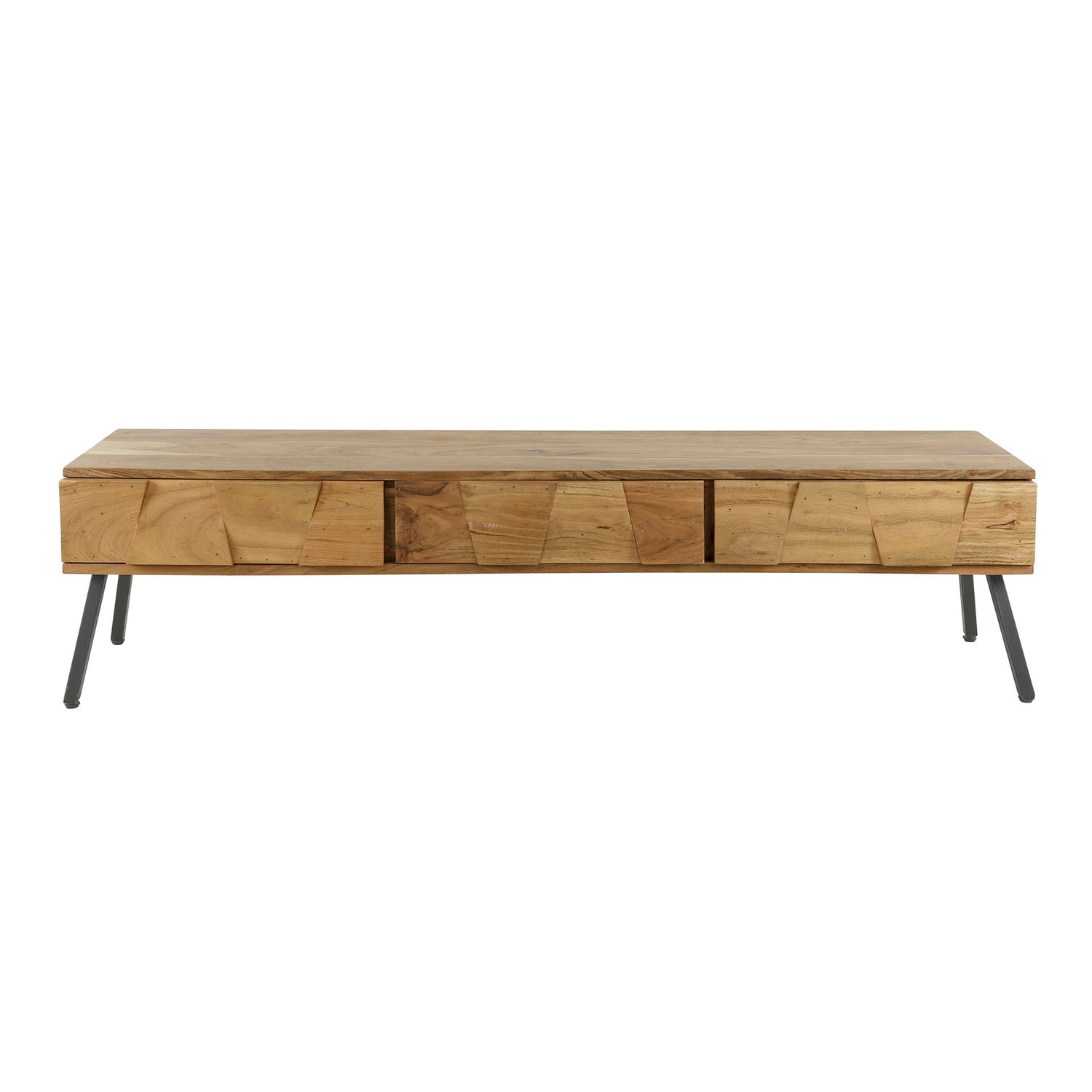 TV-meubel Demn - 180x42x45 cm - Naturel - Acacia