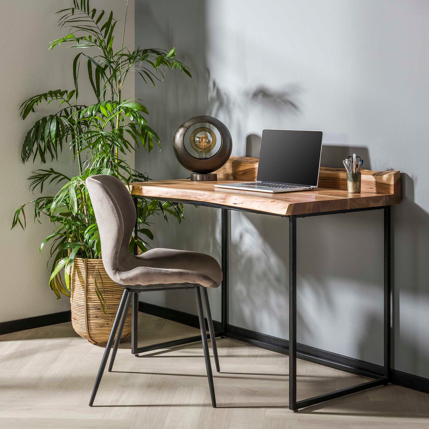 Bureau Live Edge - 110x63x76 cm - Naturel - Acacia