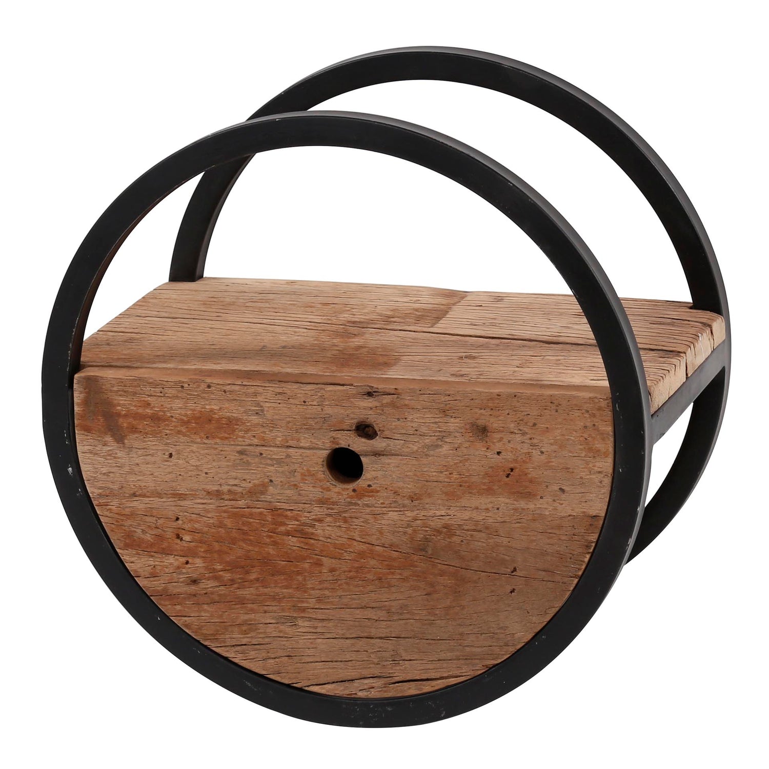 Wandschap Circular met lade - 40x25x40 cm - Hardhout