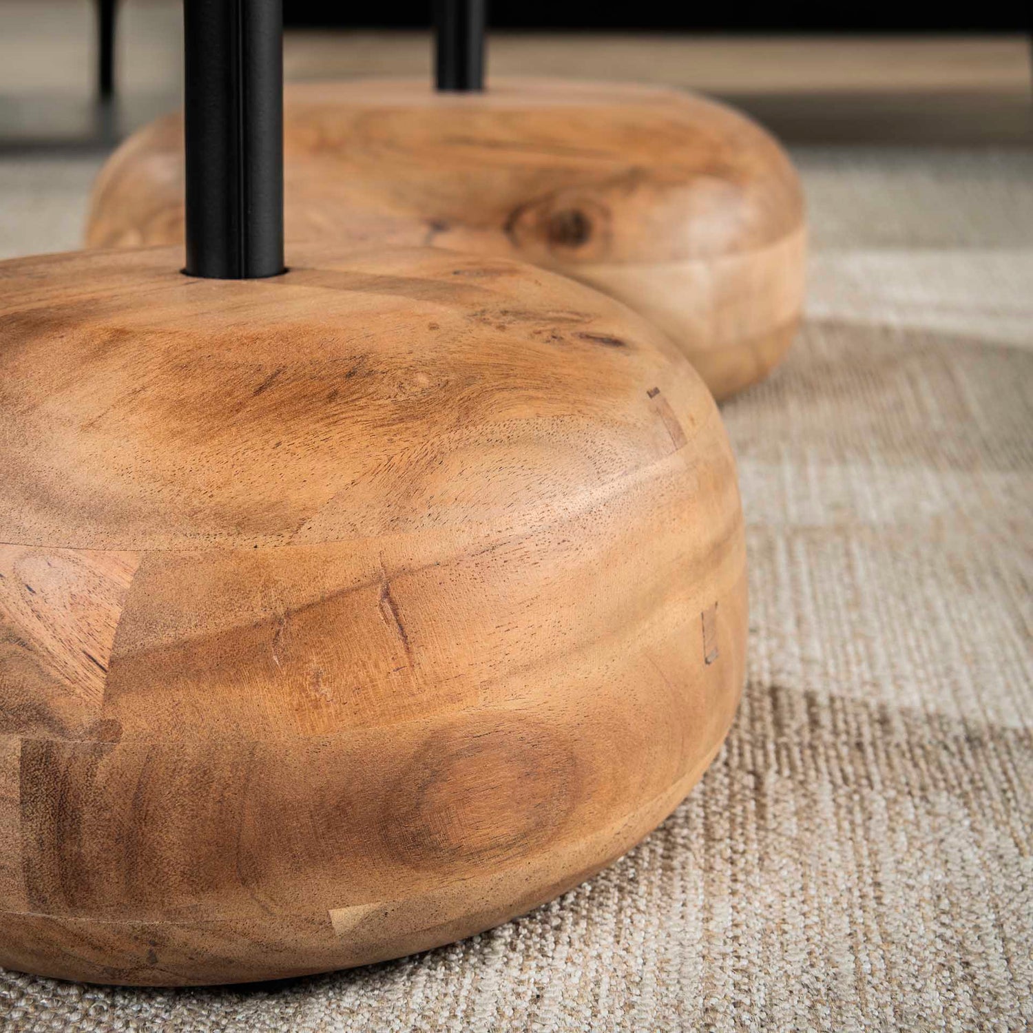 Salontafel Driehoekig - 80x80x40 cm - Naturel - Acacia