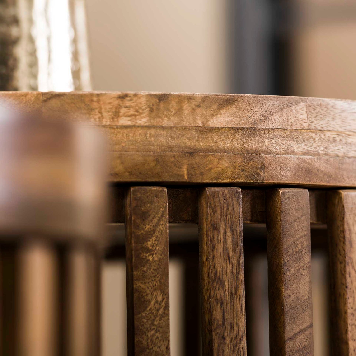 Salontafel Tweak - Set van 2 - 65x65x40 cm - Zandkleur - Mango