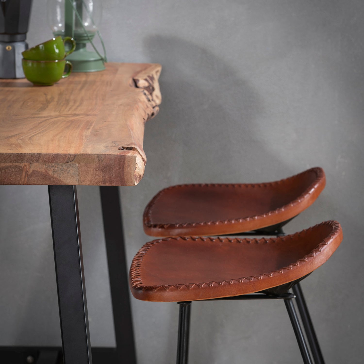 Bartafel Live Edge - 125x46x93 cm - Naturel - Acacia