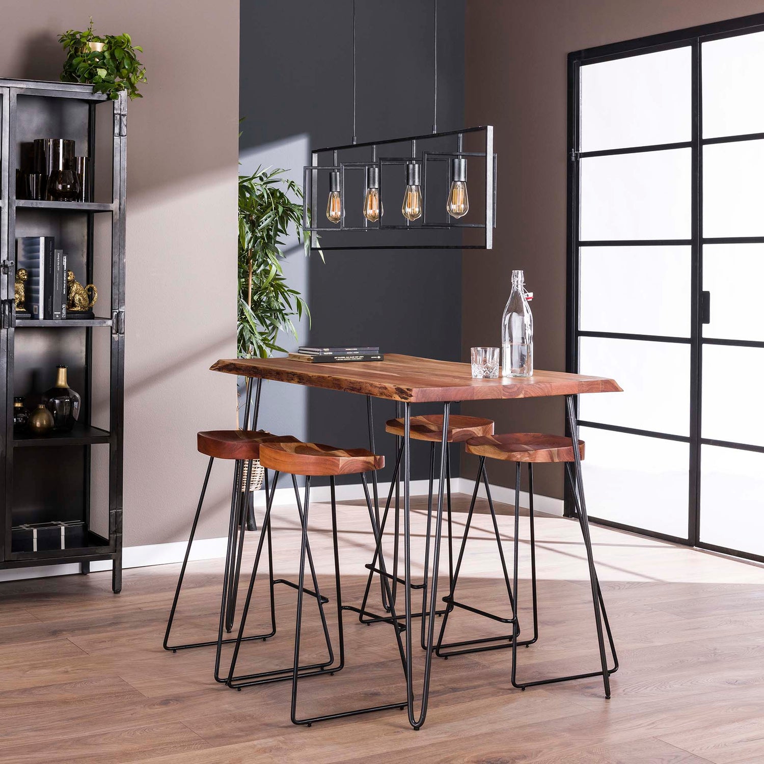 Bartafel Edge 130 cm - 130x70x92 cm - Naturel - Acacia