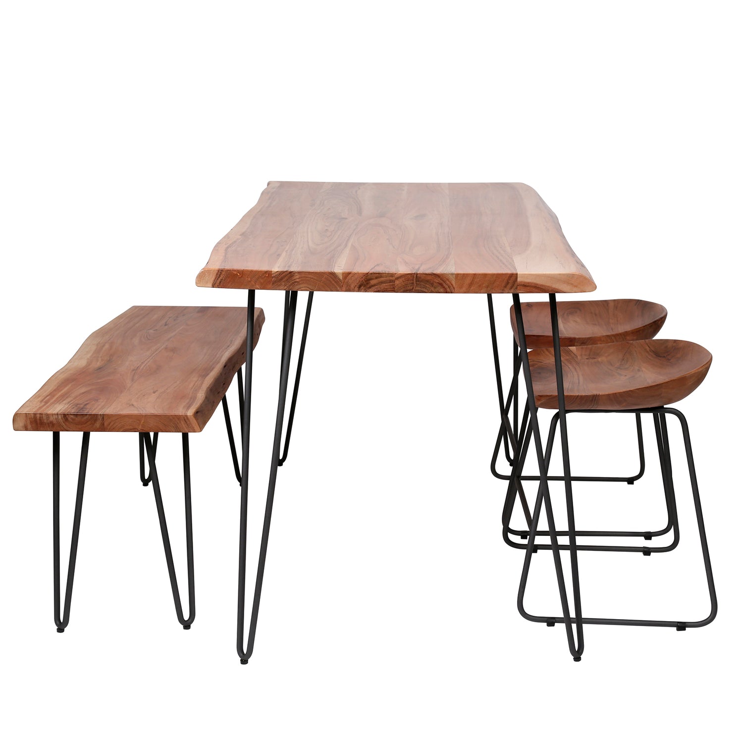 Eettafel Edge 130 - 130x70x77 cm - Naturel - Acacia