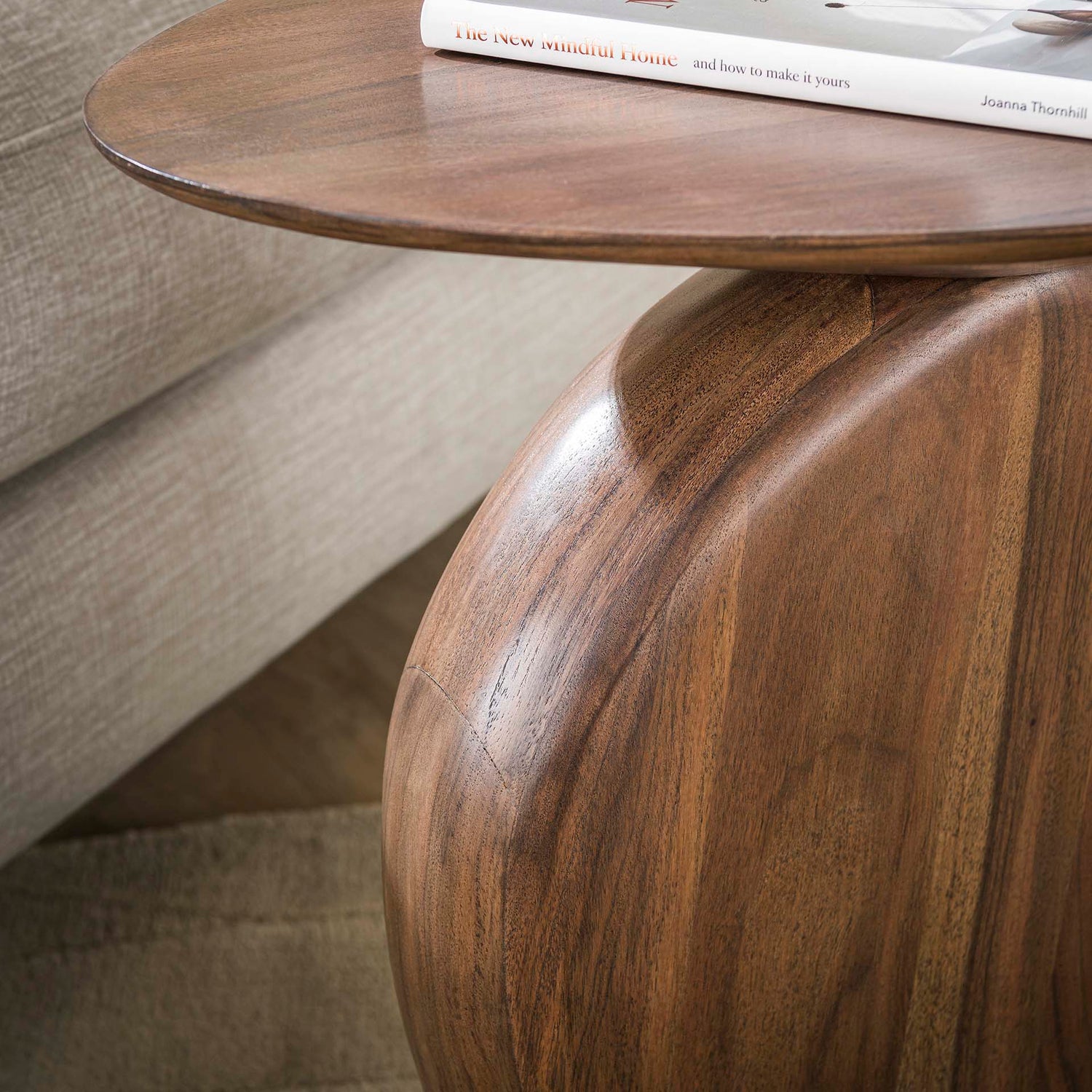 Bijzettafel Art Solid - 45x36x50 cm - Glaze Brown - Acacia