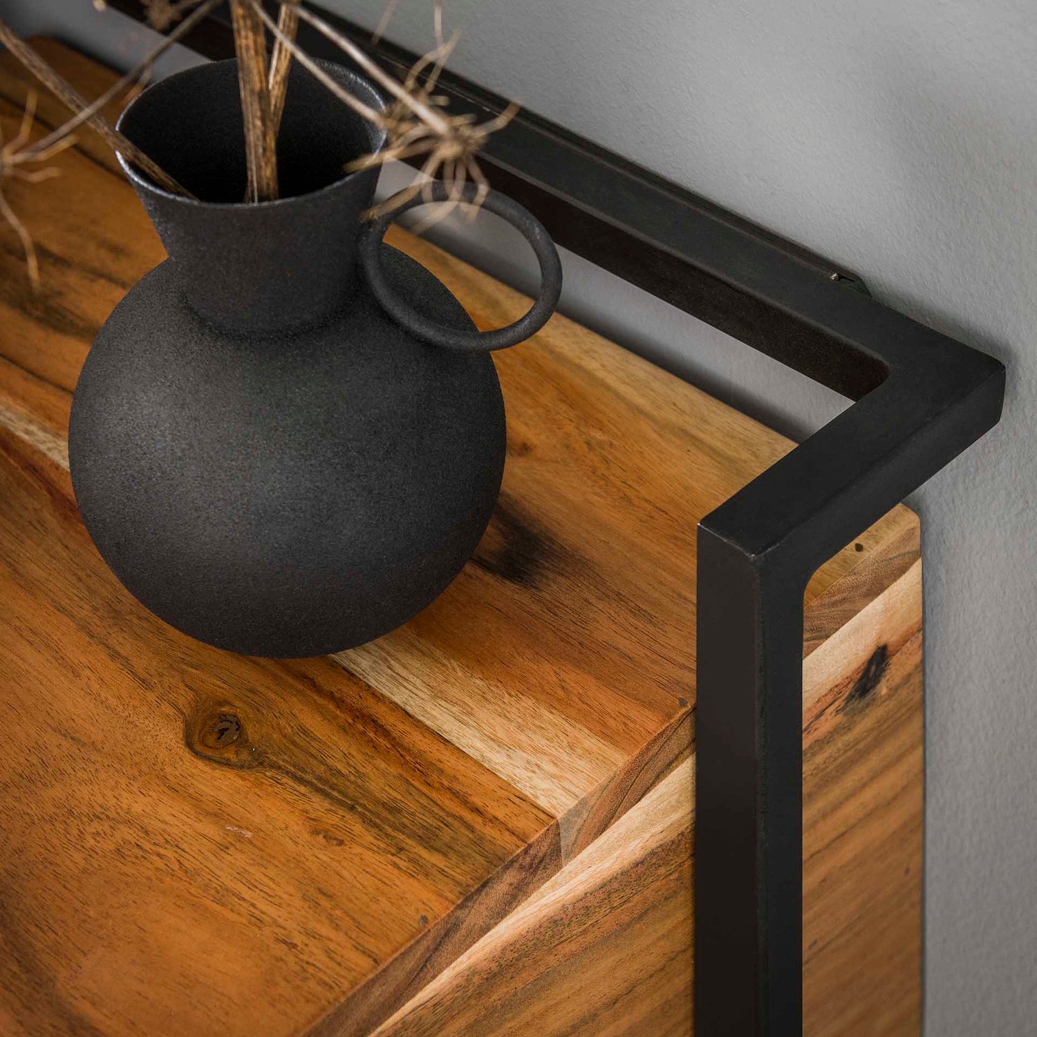 Nachtkastje met 1L open vak Air Solid - 44x35x45 cm - Naturel - Acacia