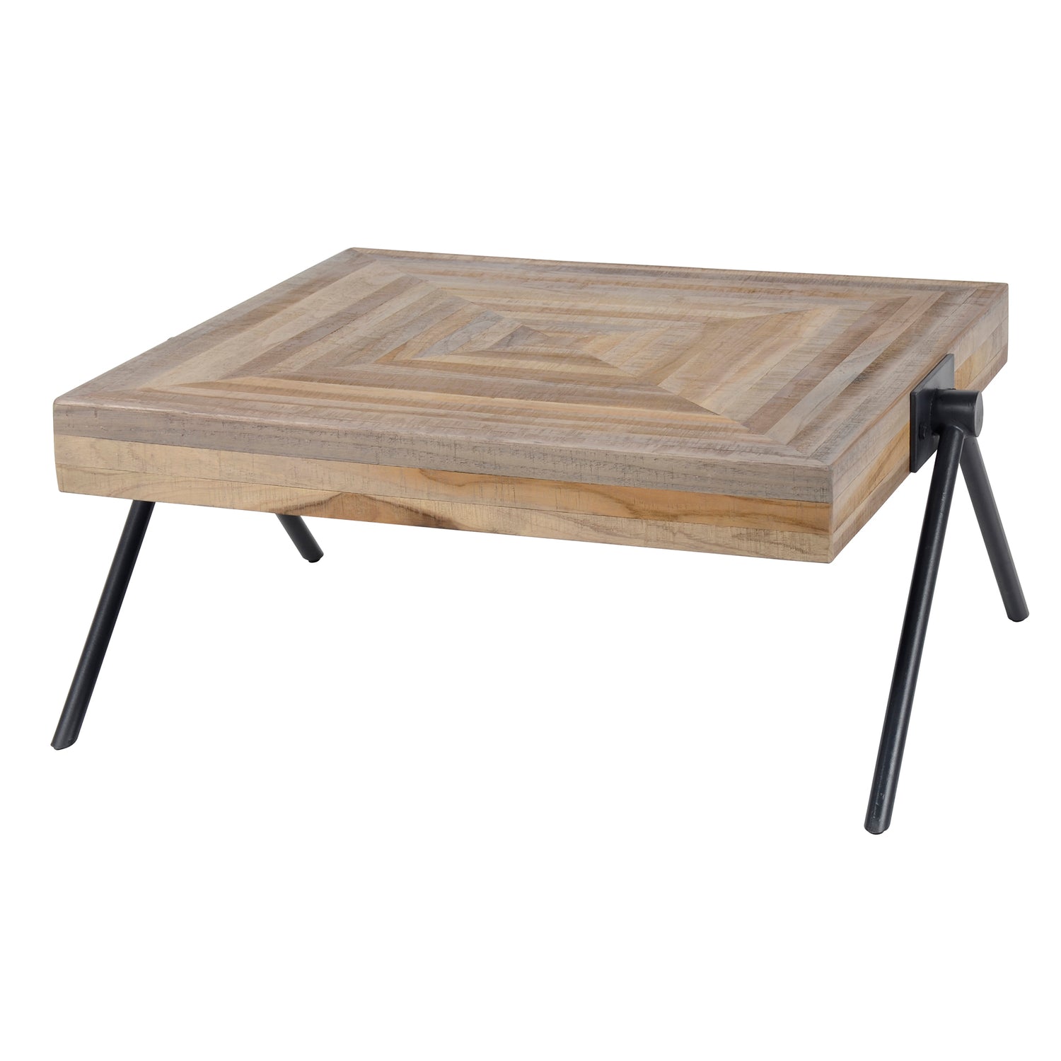 Salontafel Teca Balance - 70x70x33 cm - Verweerd - Teakhout