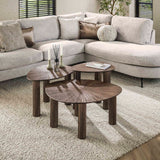 Salontafel Maya Driehoekig - Set van 3 - 76x61x38 cm - Teak Rust Brown - Teak