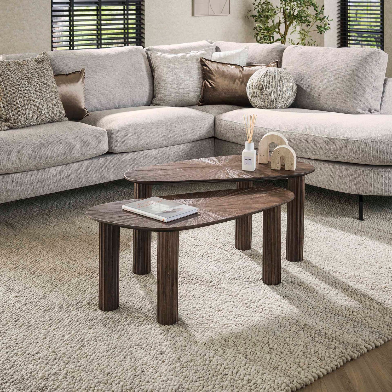 Salontafel Maya - 84x39x43 cm - Rust Brown - Teak