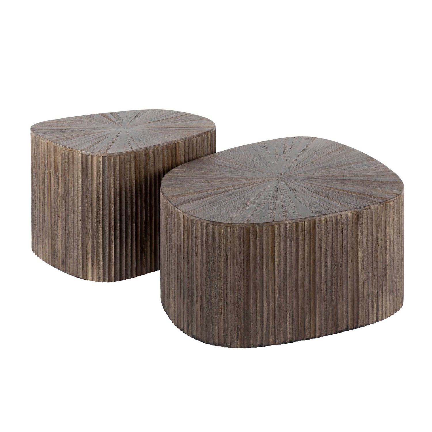 Salontafel Maya Vierhoekig XL - Set van 2 - 73x68x31 cm - Rust Brown - Teak