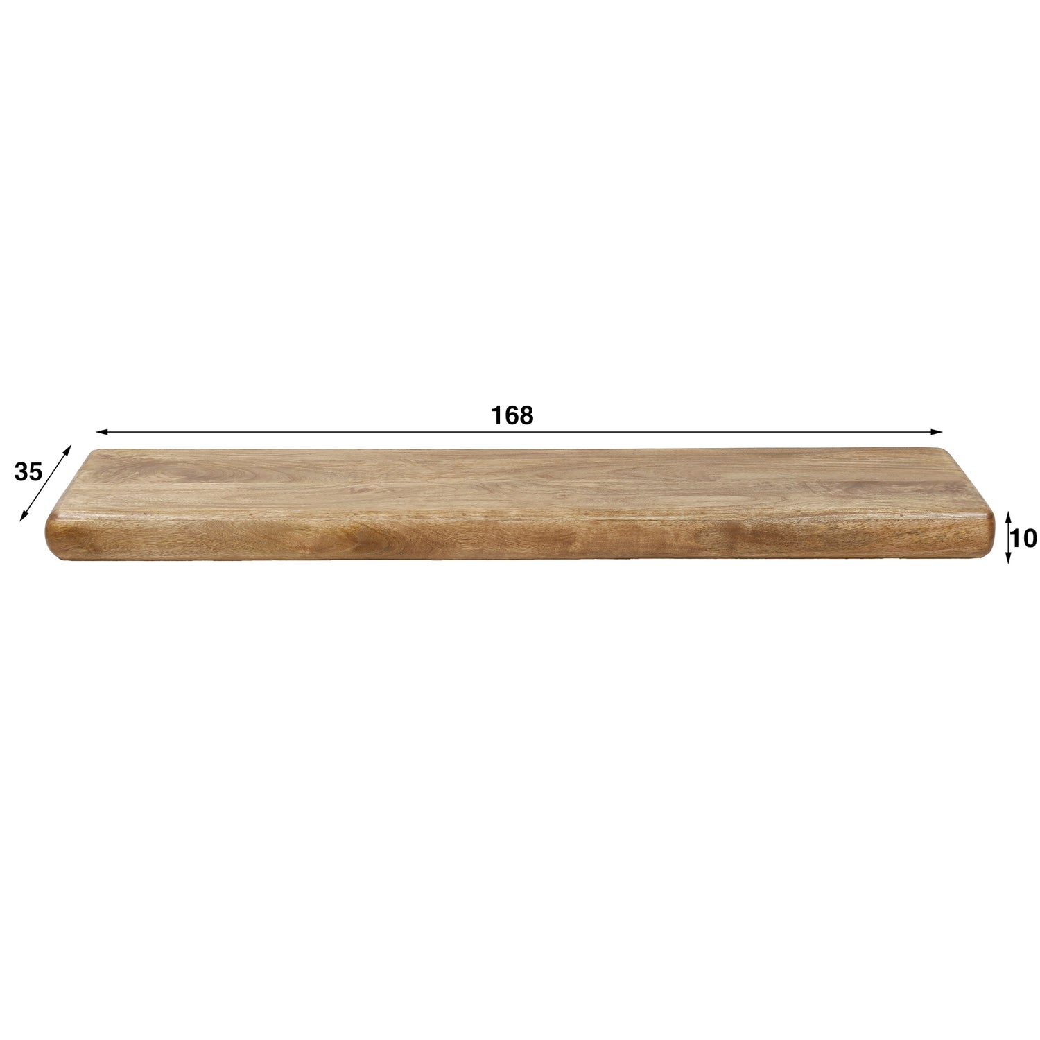 Wandplank 170 Sleek - 168x35x10 cm - Zandkleur - Mango