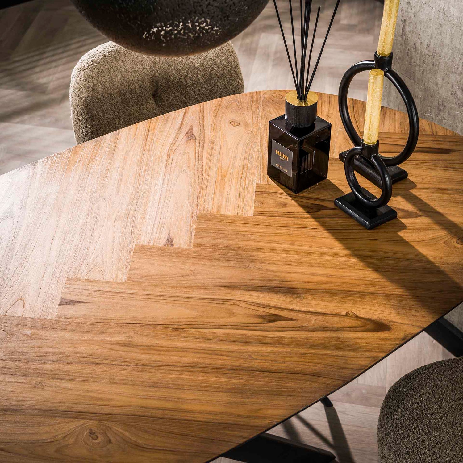 Bartafel Organisch - 140x80x92 cm - Gerecycled Teakhout Fineer