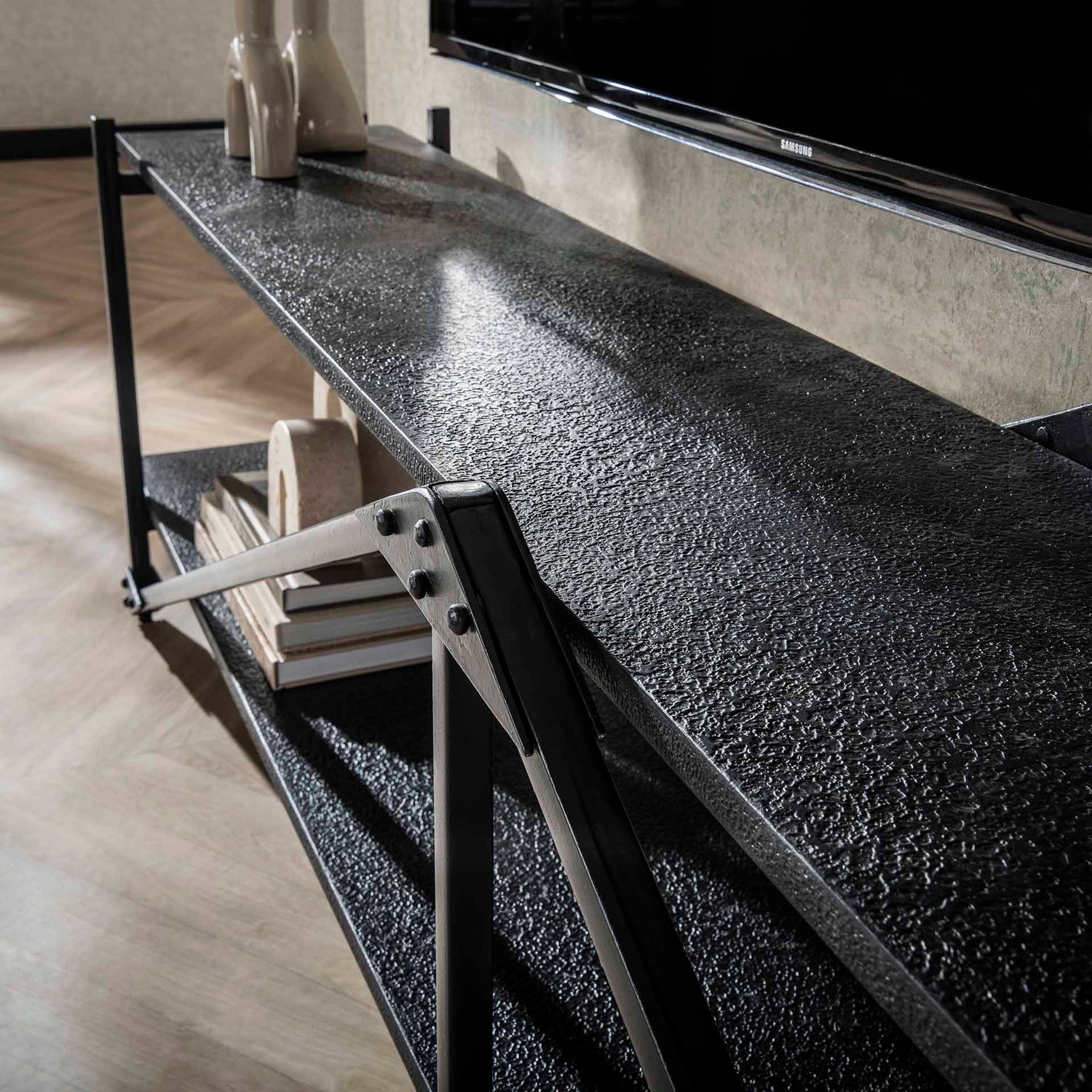 TV-meubel 220cm XL Piega - 220x35x51 cm - Grijs