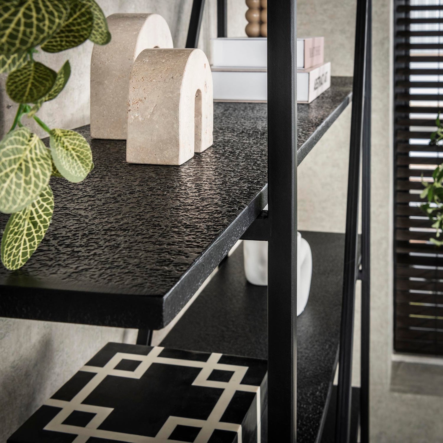 Wandrek met 5 laags Piega - 140x35x181 cm - Grijs