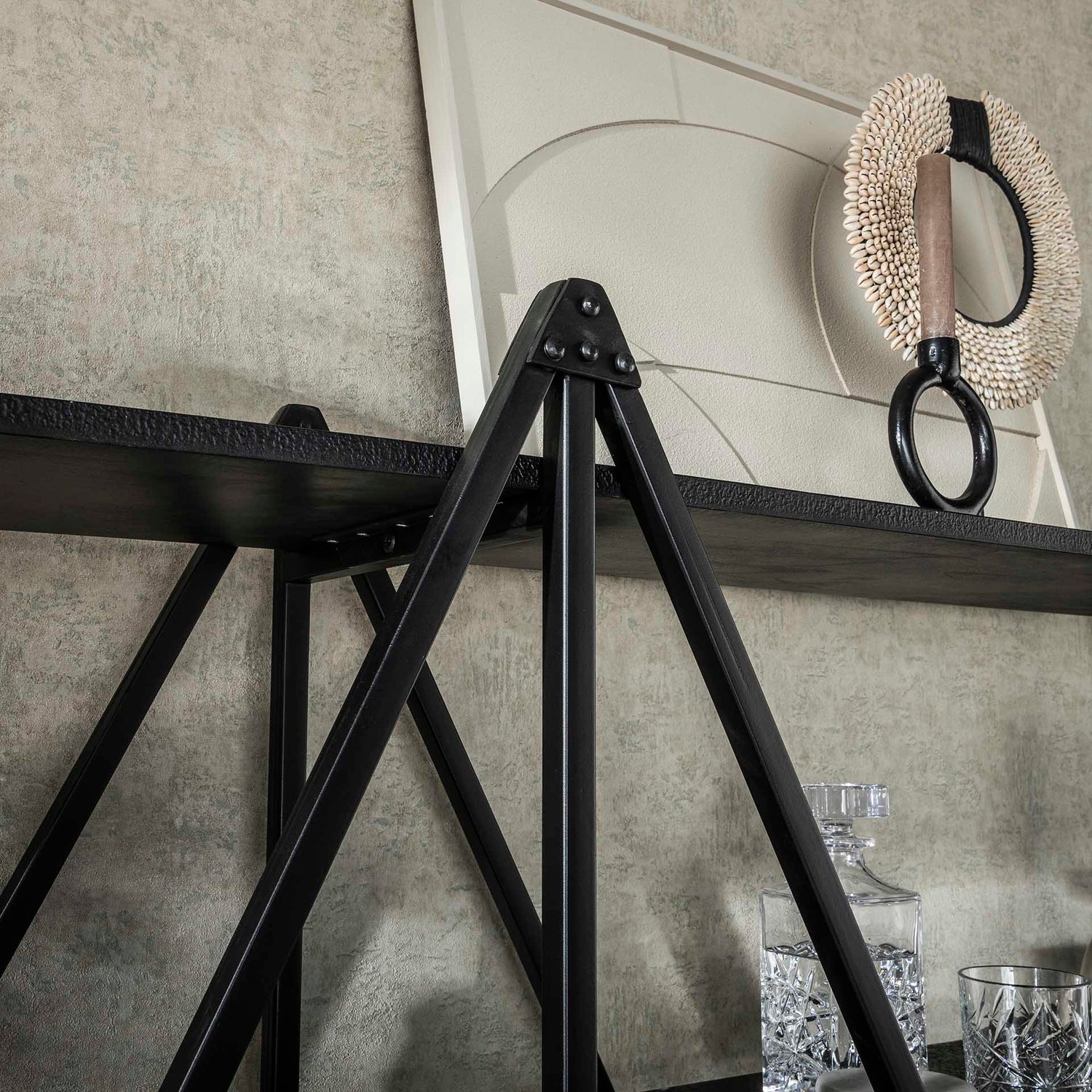 Wandrek 220cm XL 5 Laags Piega - 220x35x181 cm - Grijs