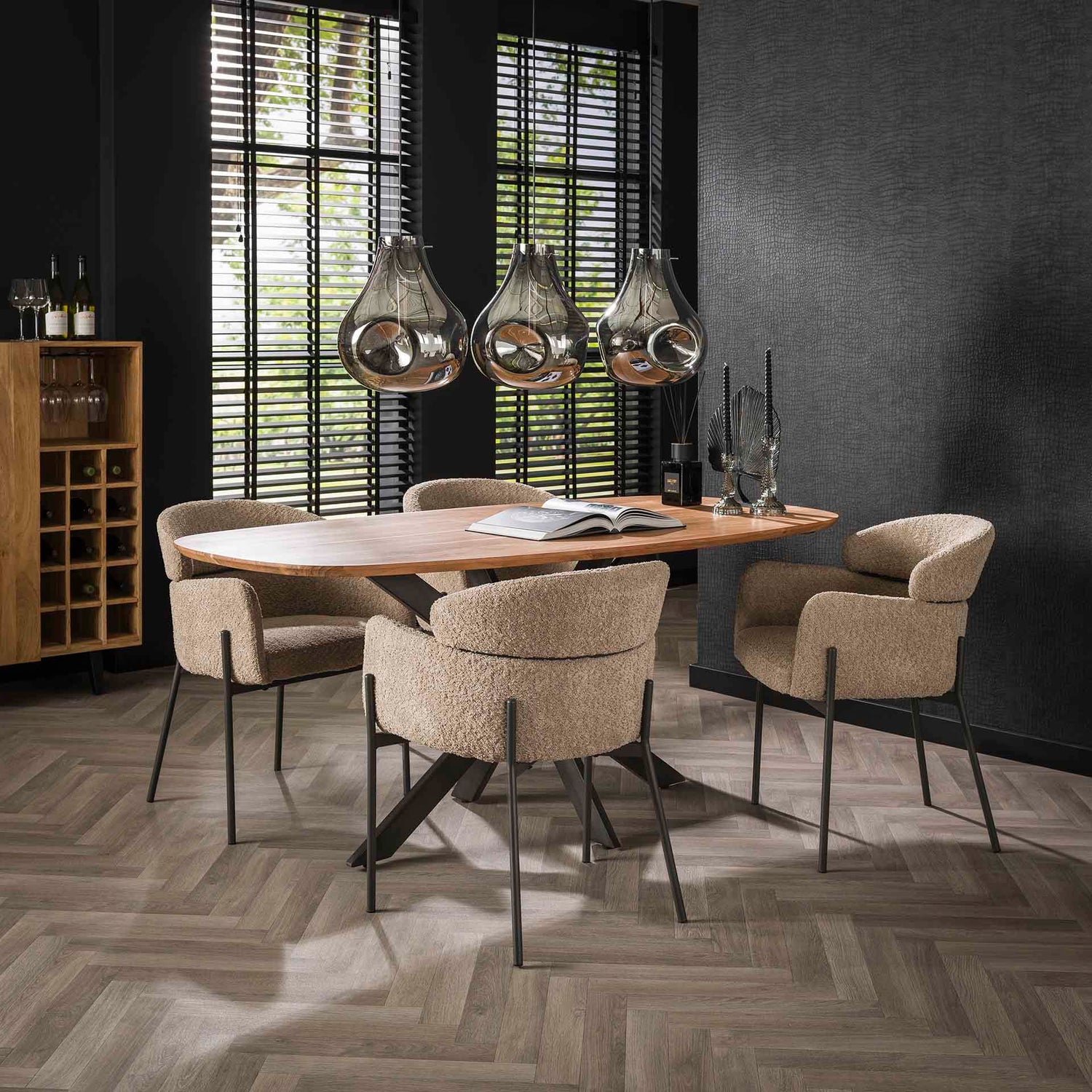 Eettafel Arhus Solid - 180x95x77 cm - Naturel - Acacia