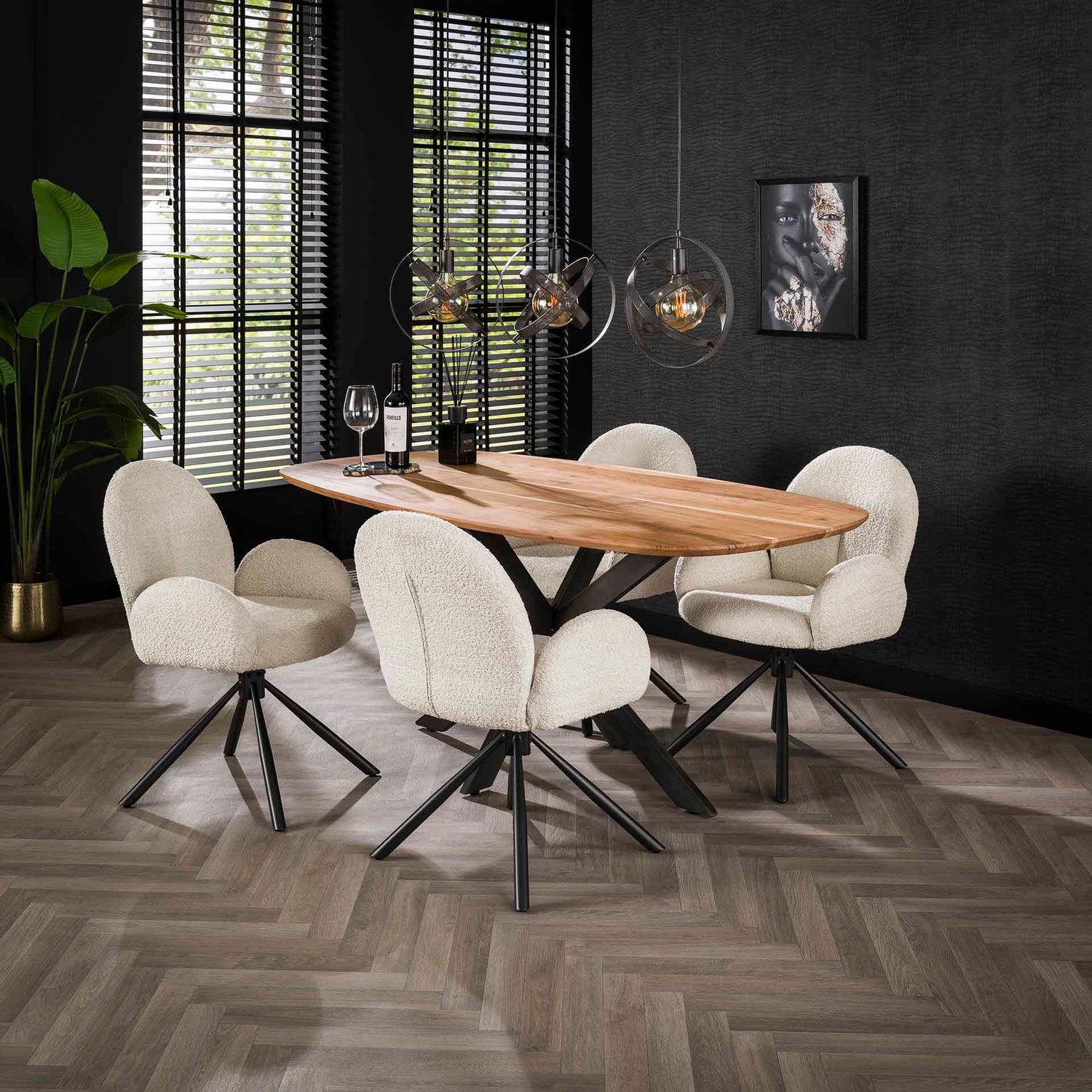 Eettafel Arhus Solid - 180x95x77 cm - Naturel - Acacia