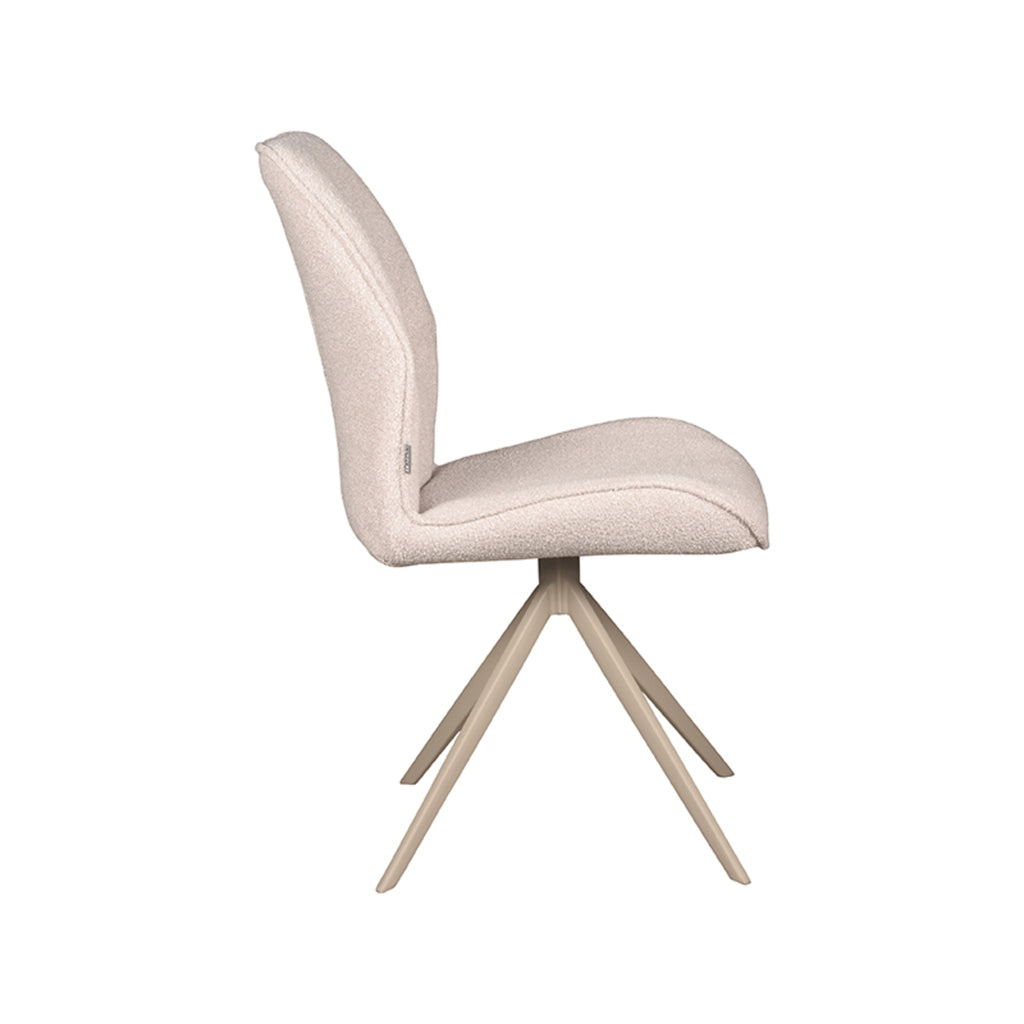 LABEL51 Eetkamerstoel Comfy - Naturel - Boucle