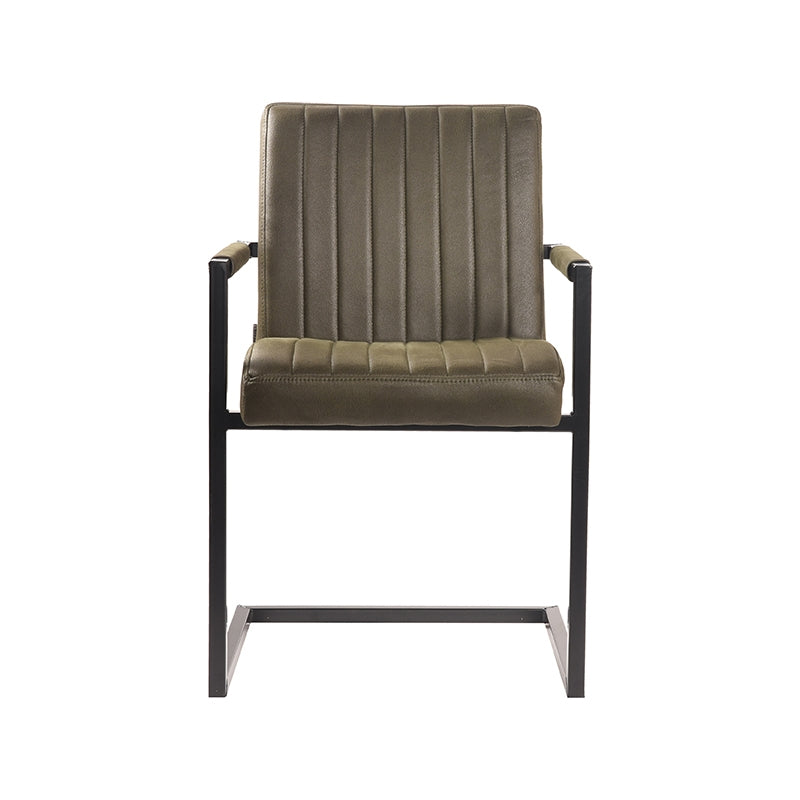 LABEL51 Eetkamerstoel Milo - Legergroen - Microvezel