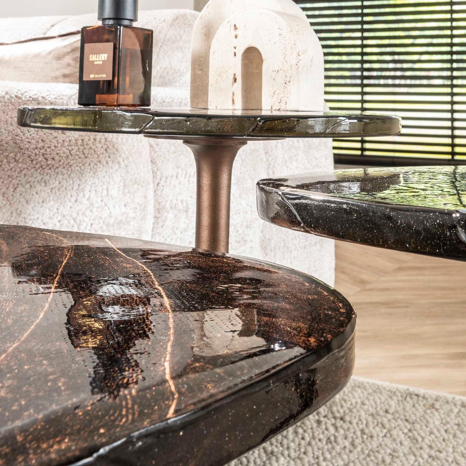 Bijzettafel Eclipse L - 38x33x60 cm - Antiek Koper