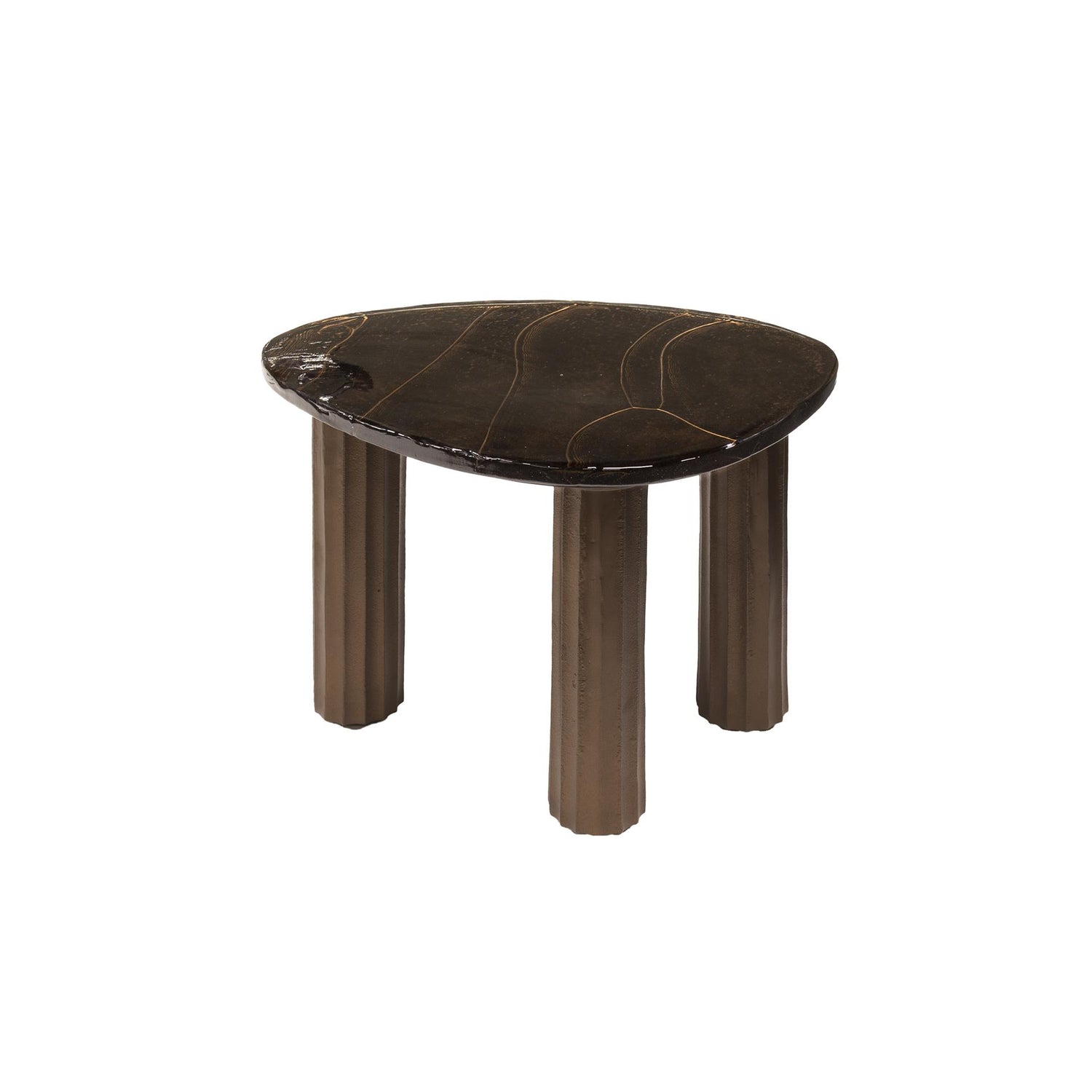 Salontafel Eclipse S - 51x37x35 cm - Antiek Koper