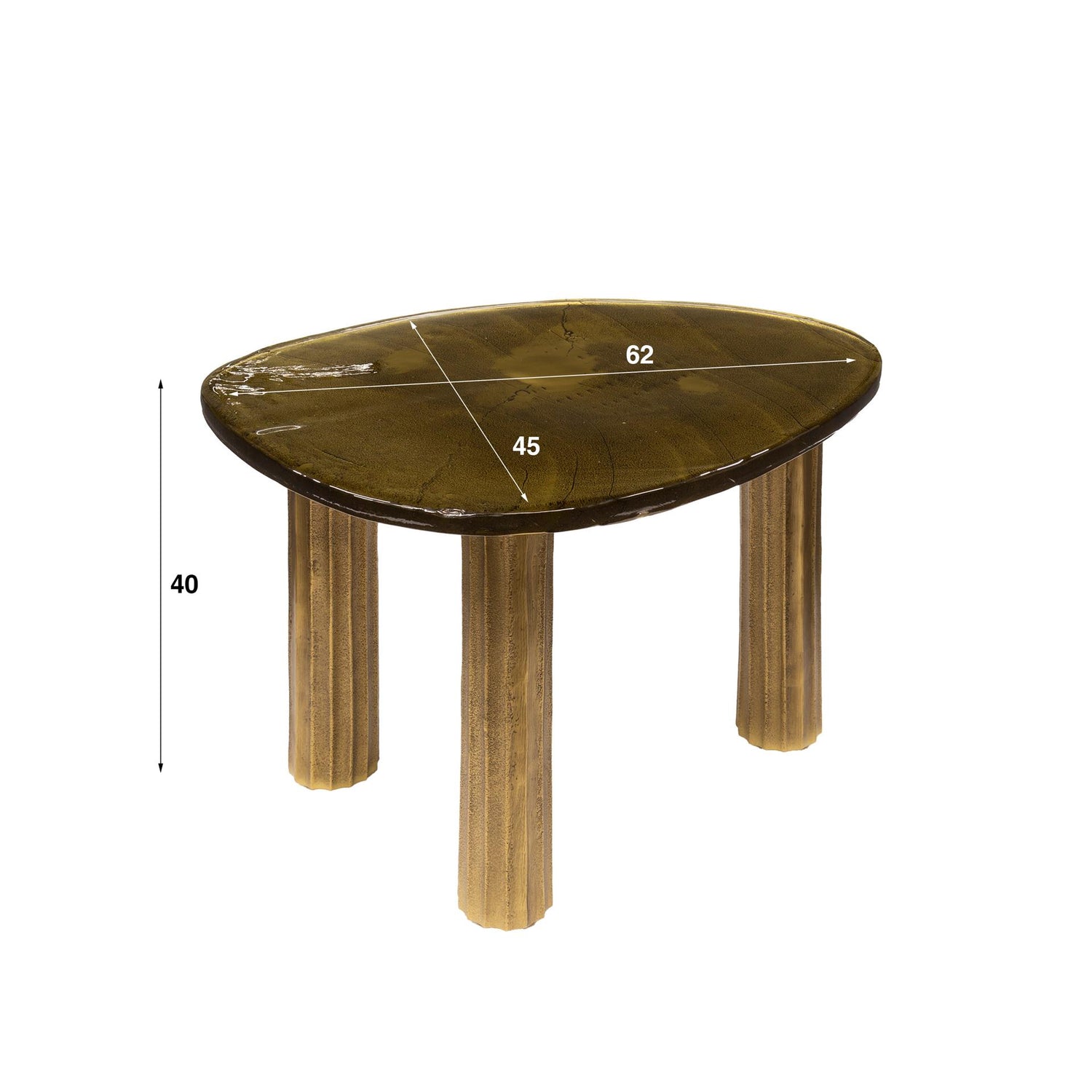 Salontafel Eclipse M - 62x45x40 cm - Antiek Goud