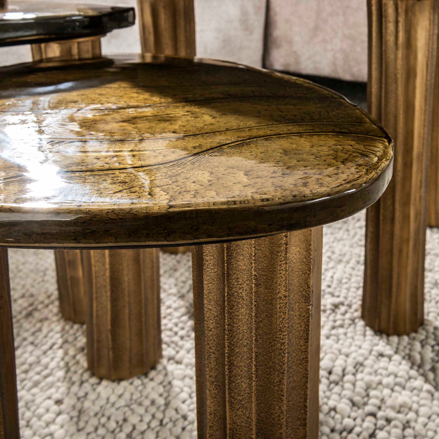 Salontafel Eclipse M - 62x45x40 cm - Antiek Goud