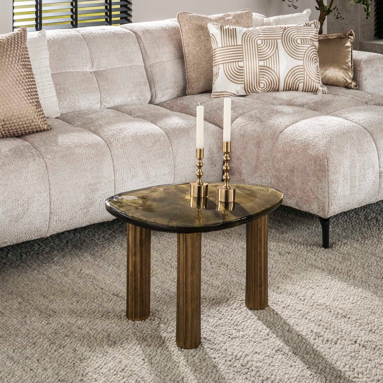 Salontafel Eclipse M - 62x45x40 cm - Antiek Goud