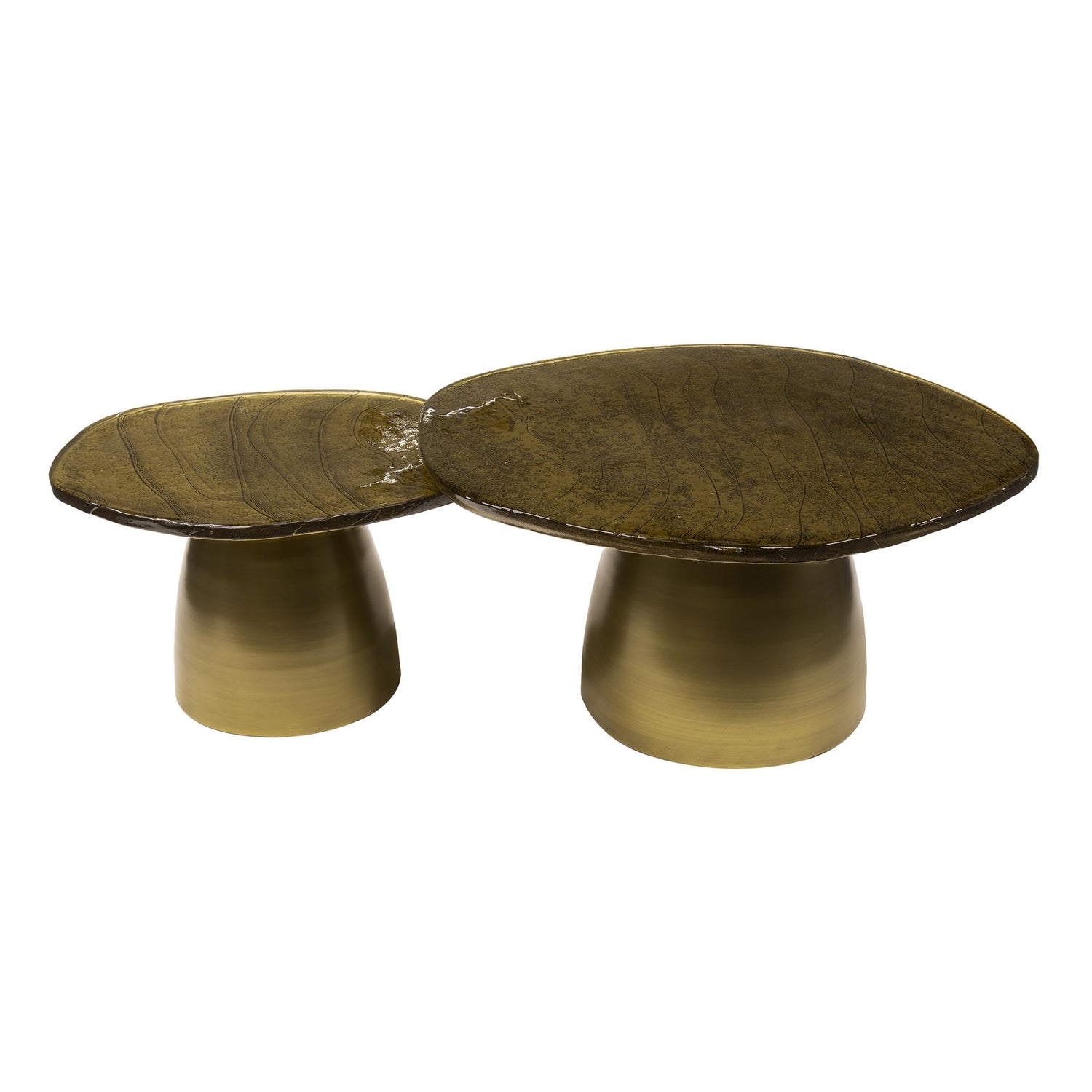 Salontafel Eclipse - Set van 2 - 80x70x40 cm - Antiek Goud