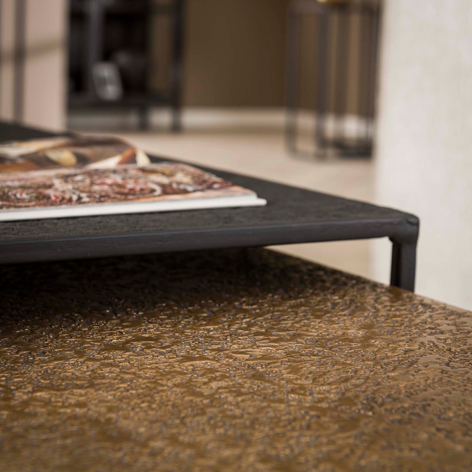 Salontafel Rechthoek - Set van 2 - 90x60x40 cm - Grijs - Iron Metallic