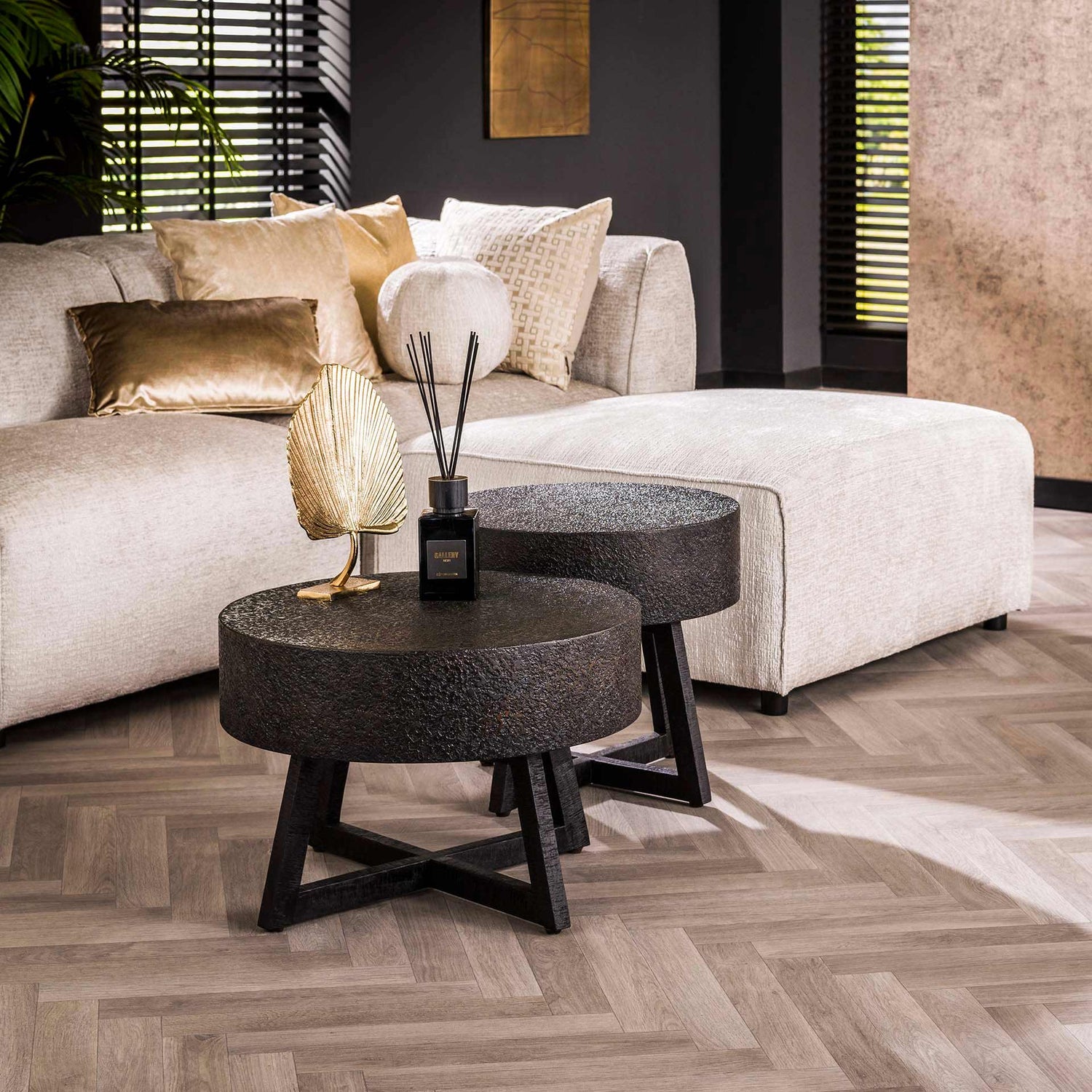 Salontafel D50 Bulky Ferro - 50x50x46 cm - Ferro Metallic