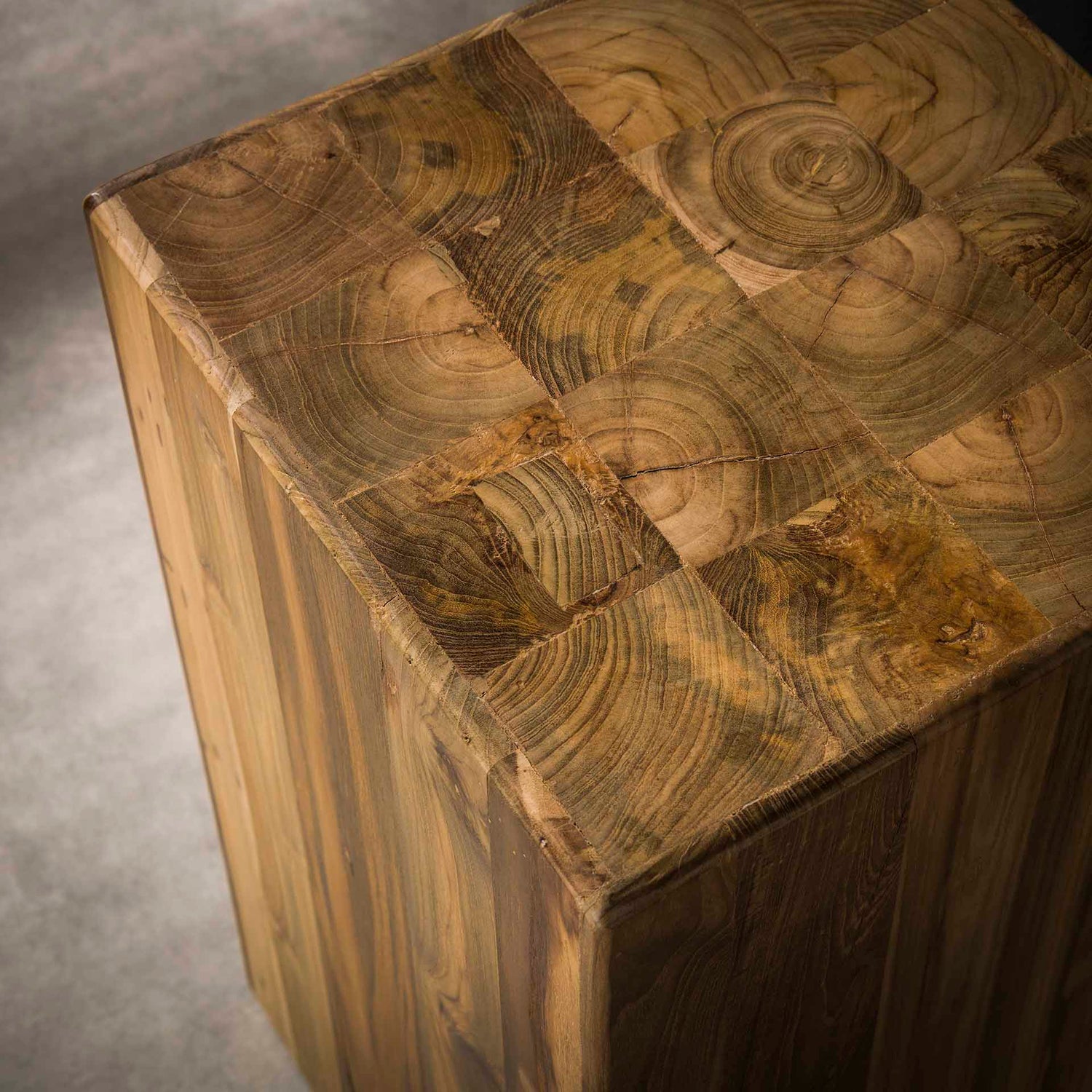 Bloemenzuil Bole - 35x35x85 cm - Teakhout