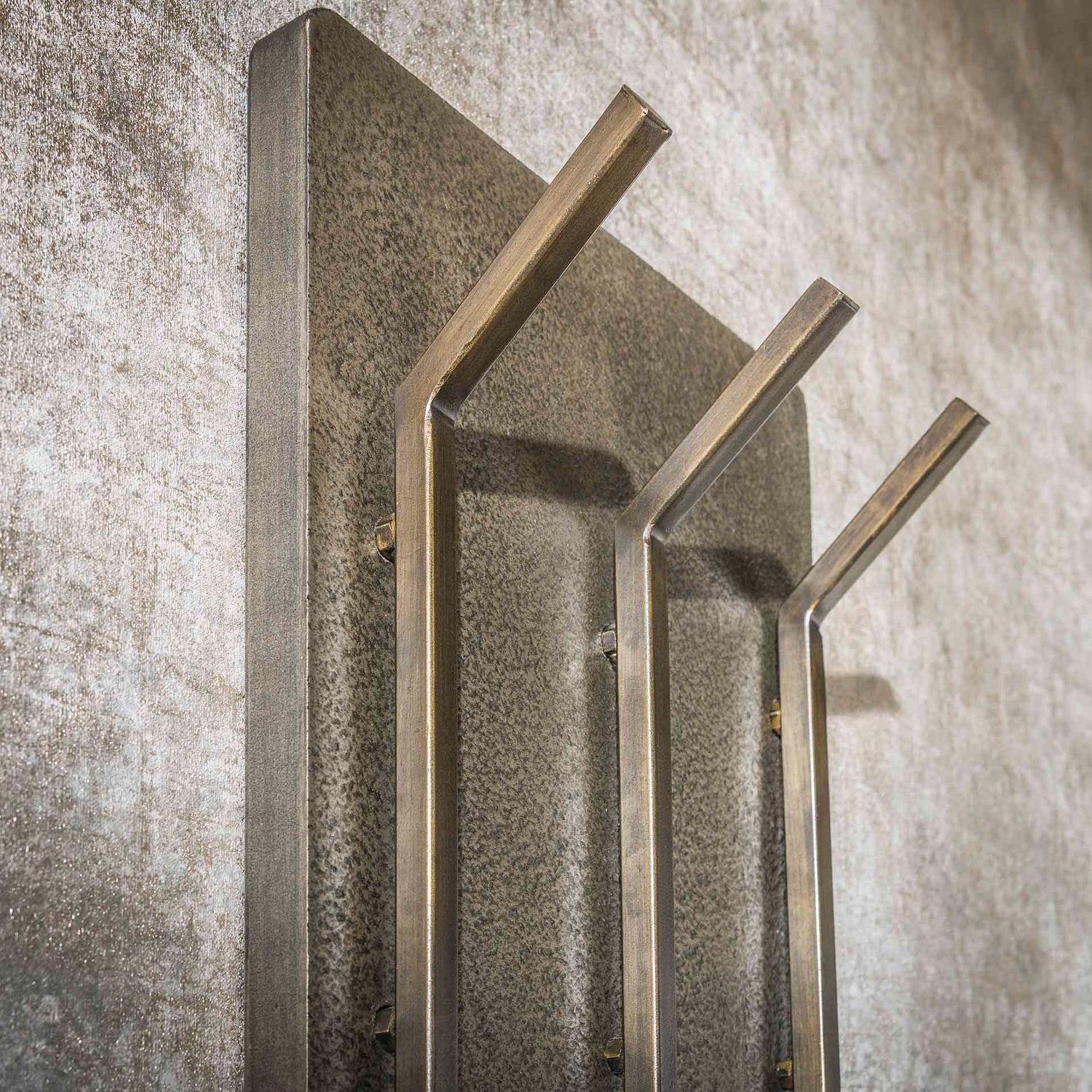 Kapstok Ferro met 6 Haken Hoog - 35x12x100 cm - Antiek - Brons