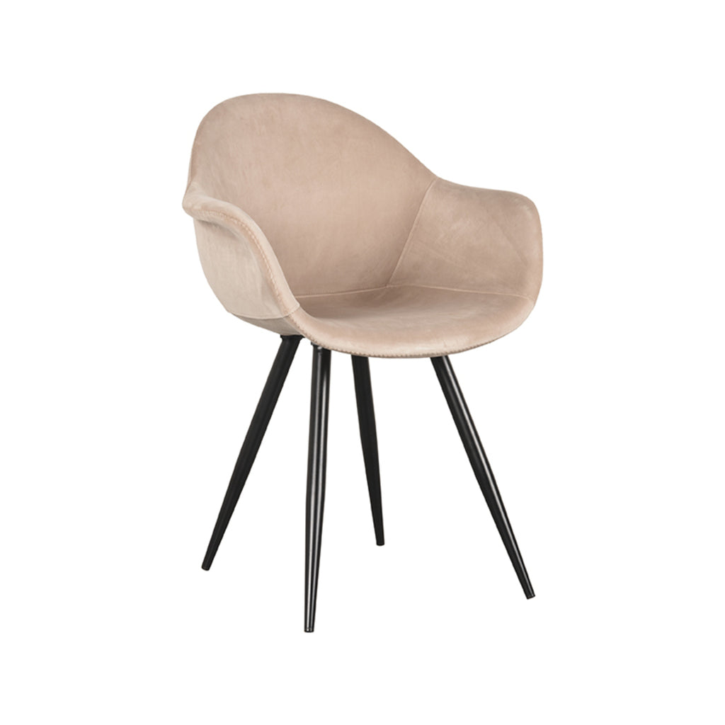 Eetkamerstoel Forli - Zand - Fluweel